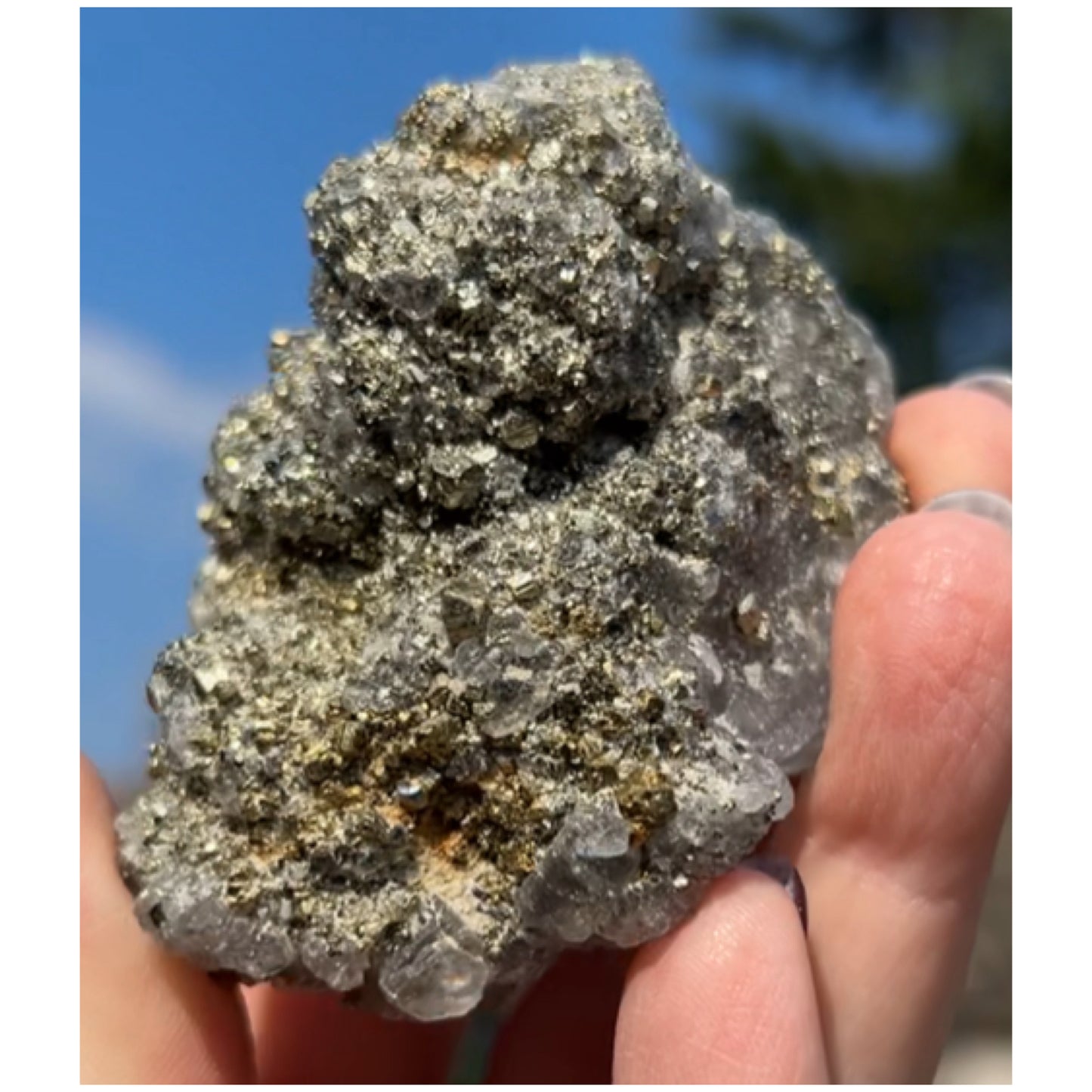 Burmese 🇲🇲 Light Blue Fluorite with Pyrite Raw from Myanmar 🇲🇲 (Formally Burma)