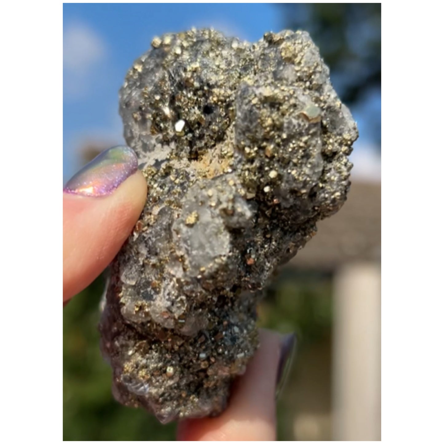 Burmese 🇲🇲 Light Blue Fluorite with Pyrite Raw from Myanmar 🇲🇲 (Formally Burma)