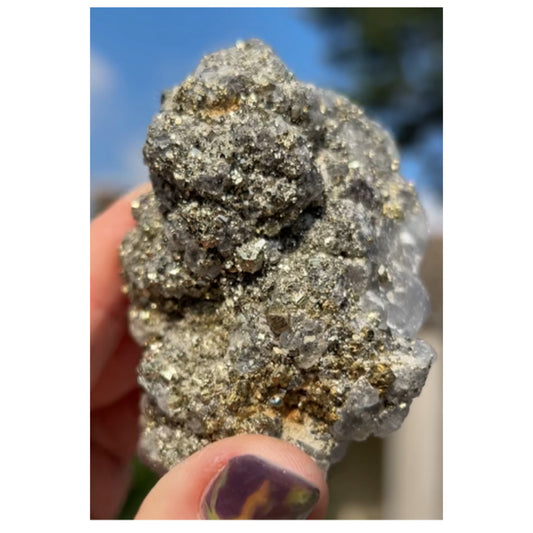 Burmese 🇲🇲 Light Blue Fluorite with Pyrite Raw from Myanmar 🇲🇲 (Formally Burma)