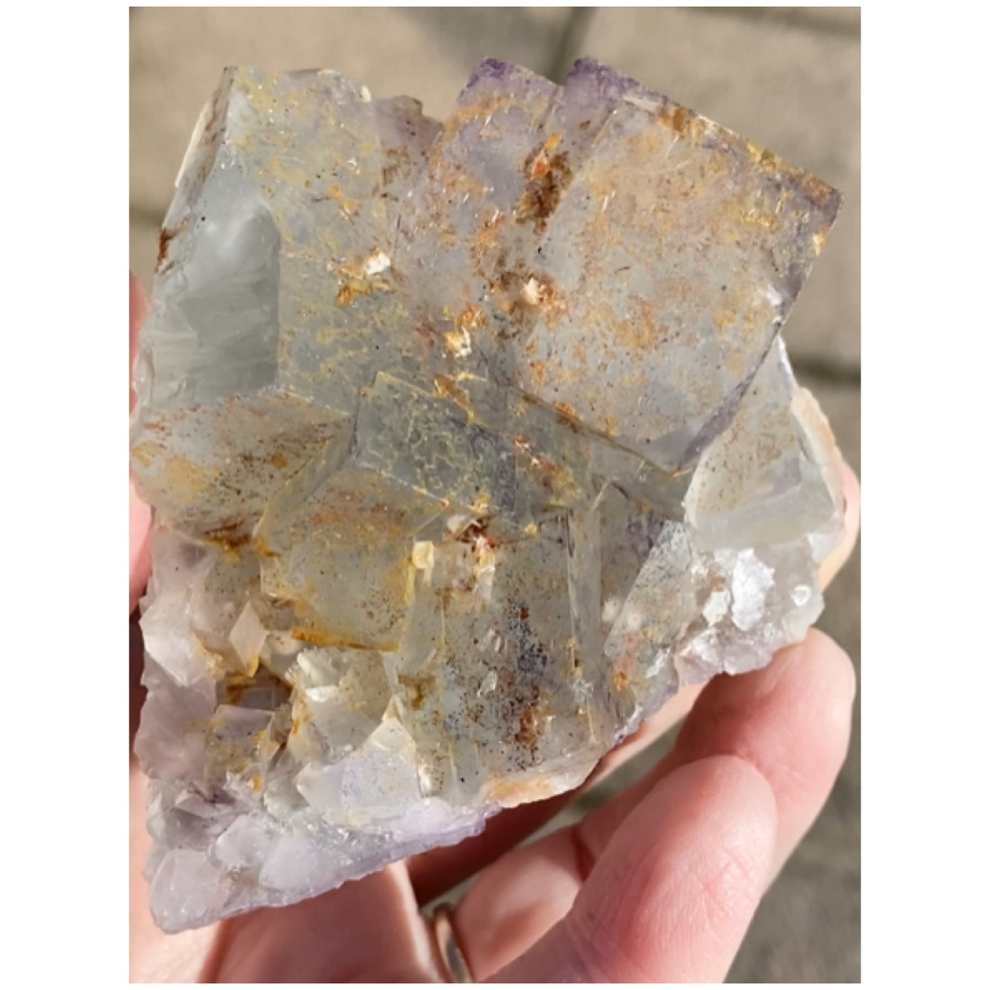 Moroccan Aqua-Green with Purple Pattern Fluorite from Morocco 🇲🇦