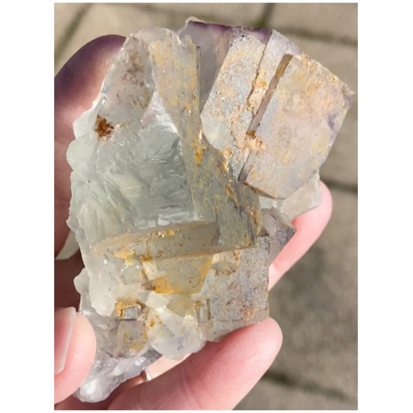 Moroccan Aqua-Green with Purple Pattern Fluorite from Morocco 🇲🇦