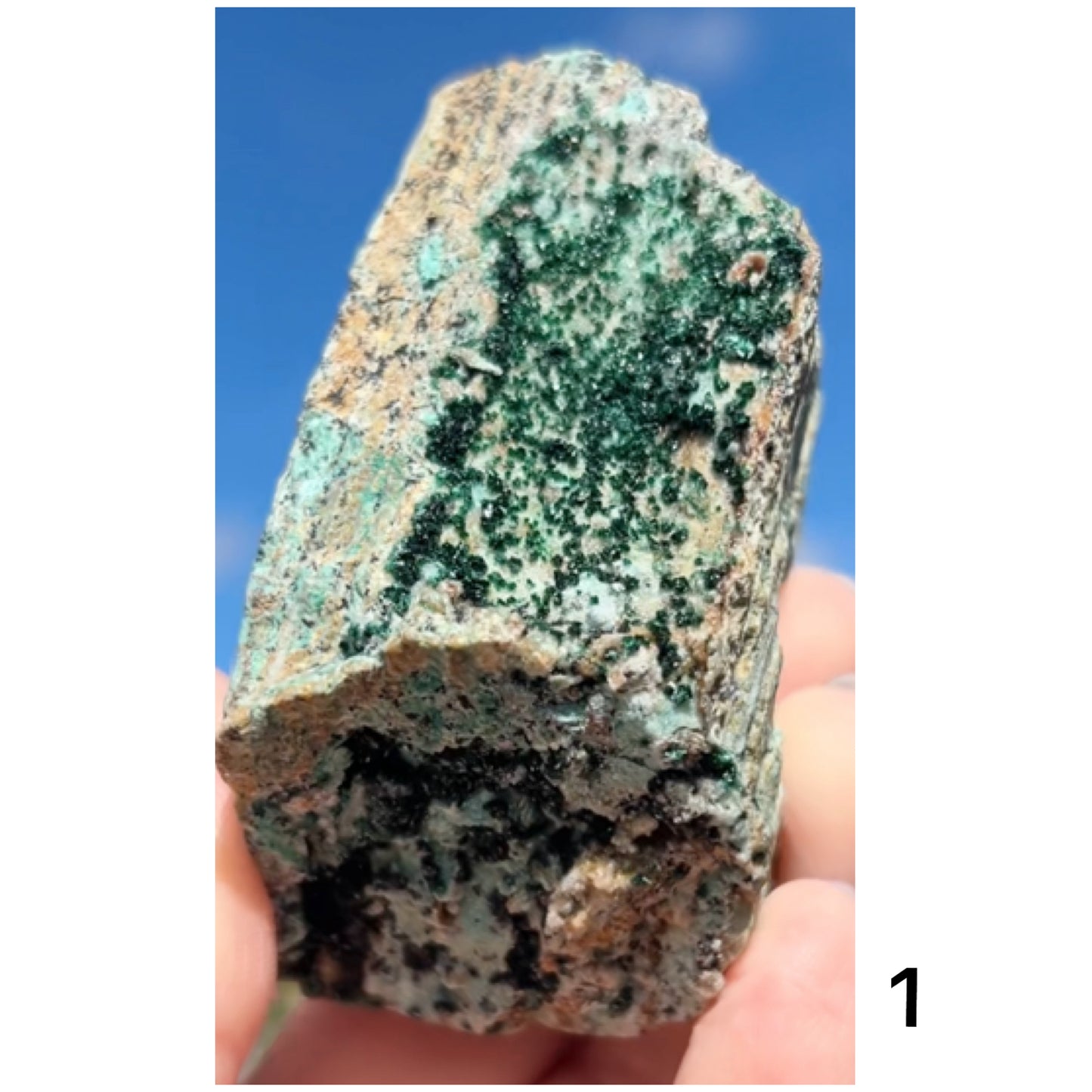 Chrysocolla & Malachite Slice with Dendrites from Democratic Republic of the Congo 🇨🇩 Pick Your Specimen