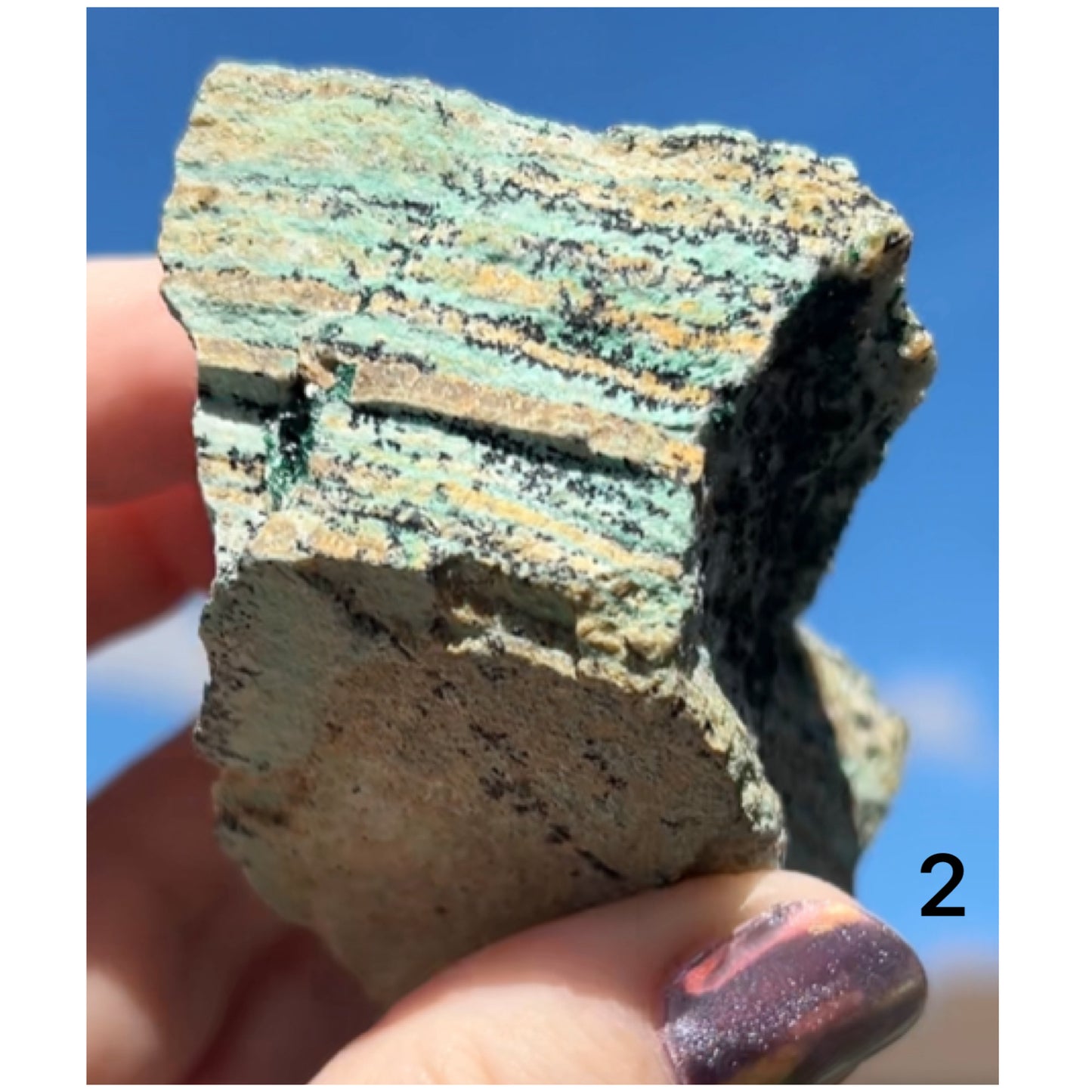 Chrysocolla & Malachite Slice with Dendrites from Democratic Republic of the Congo 🇨🇩 Pick Your Specimen