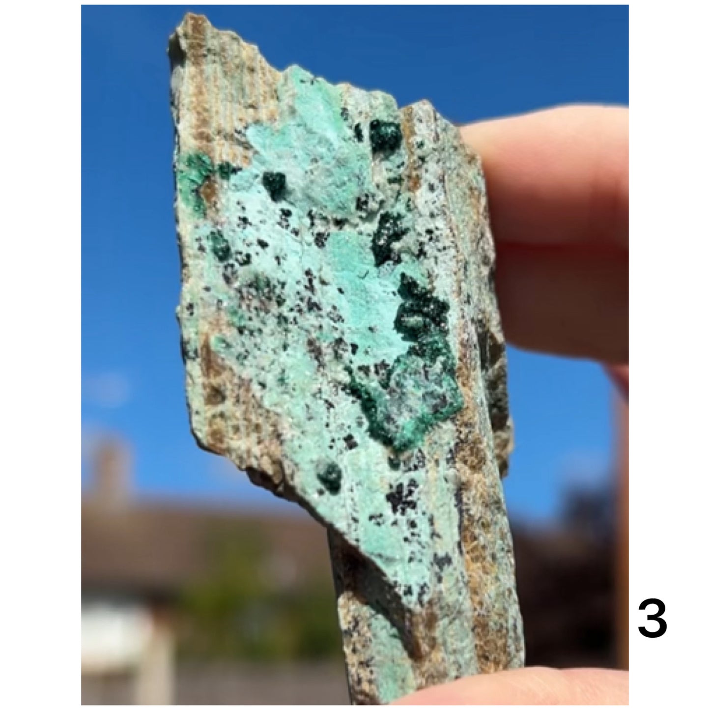 Chrysocolla & Malachite Slice with Dendrites from Democratic Republic of the Congo 🇨🇩 Pick Your Specimen