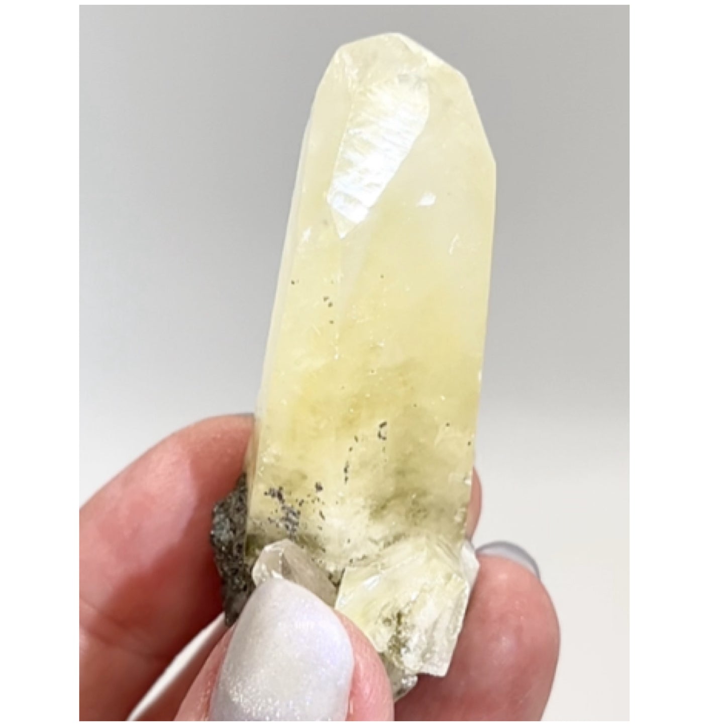 Sweetwater Single Yellow Optical Calcite On Marcasite point from Sweetwater Mine, Reynolds County, Missouri, USA 🇺🇸 #12