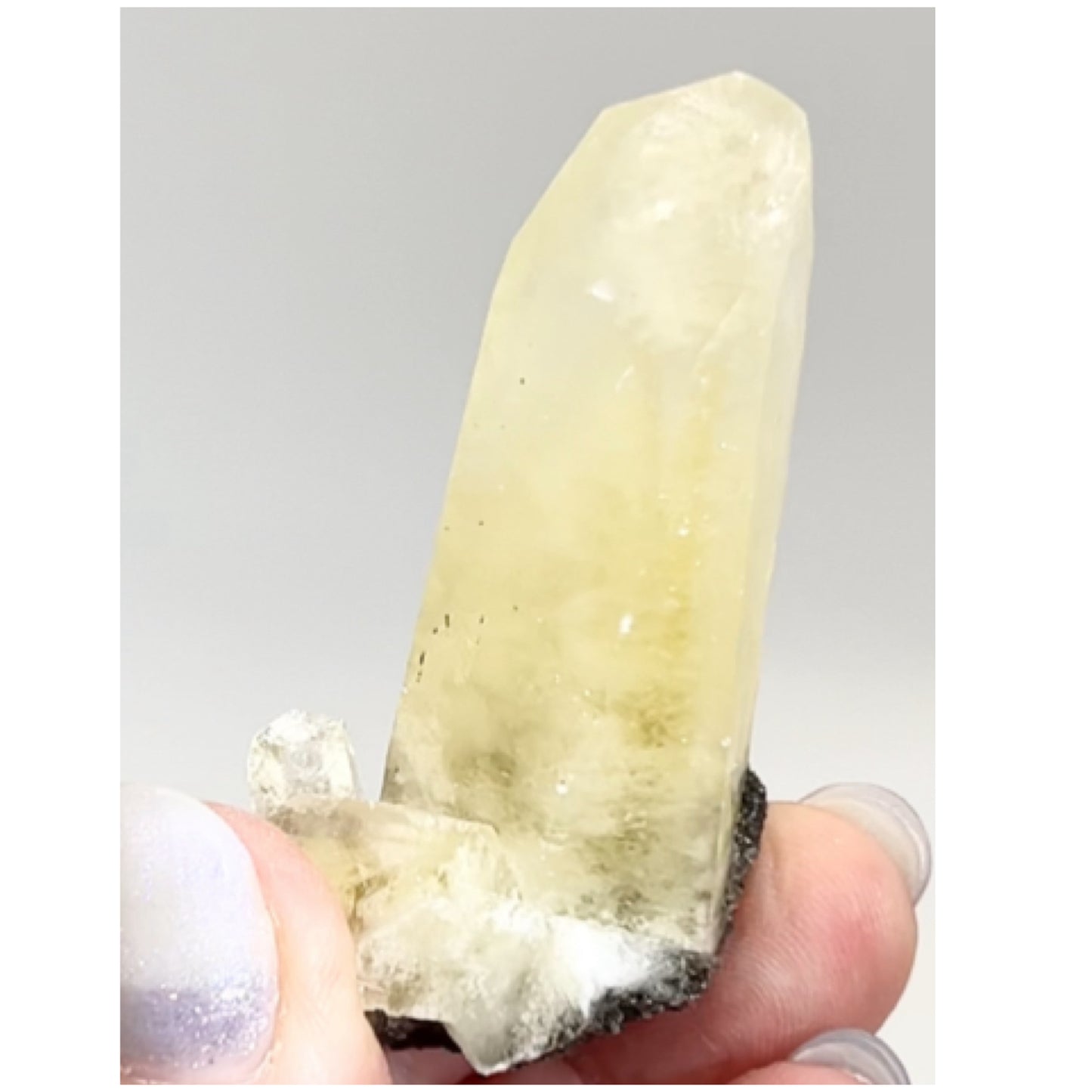 Sweetwater Single Yellow Optical Calcite On Marcasite point from Sweetwater Mine, Reynolds County, Missouri, USA 🇺🇸 #12