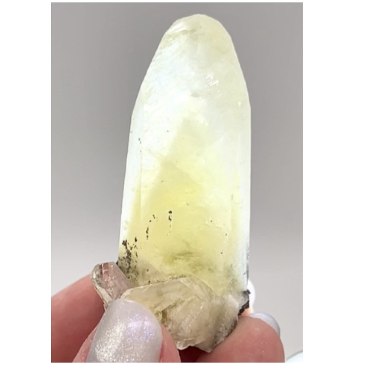 Sweetwater Single Yellow Optical Calcite On Marcasite point from Sweetwater Mine, Reynolds County, Missouri, USA 🇺🇸 #12