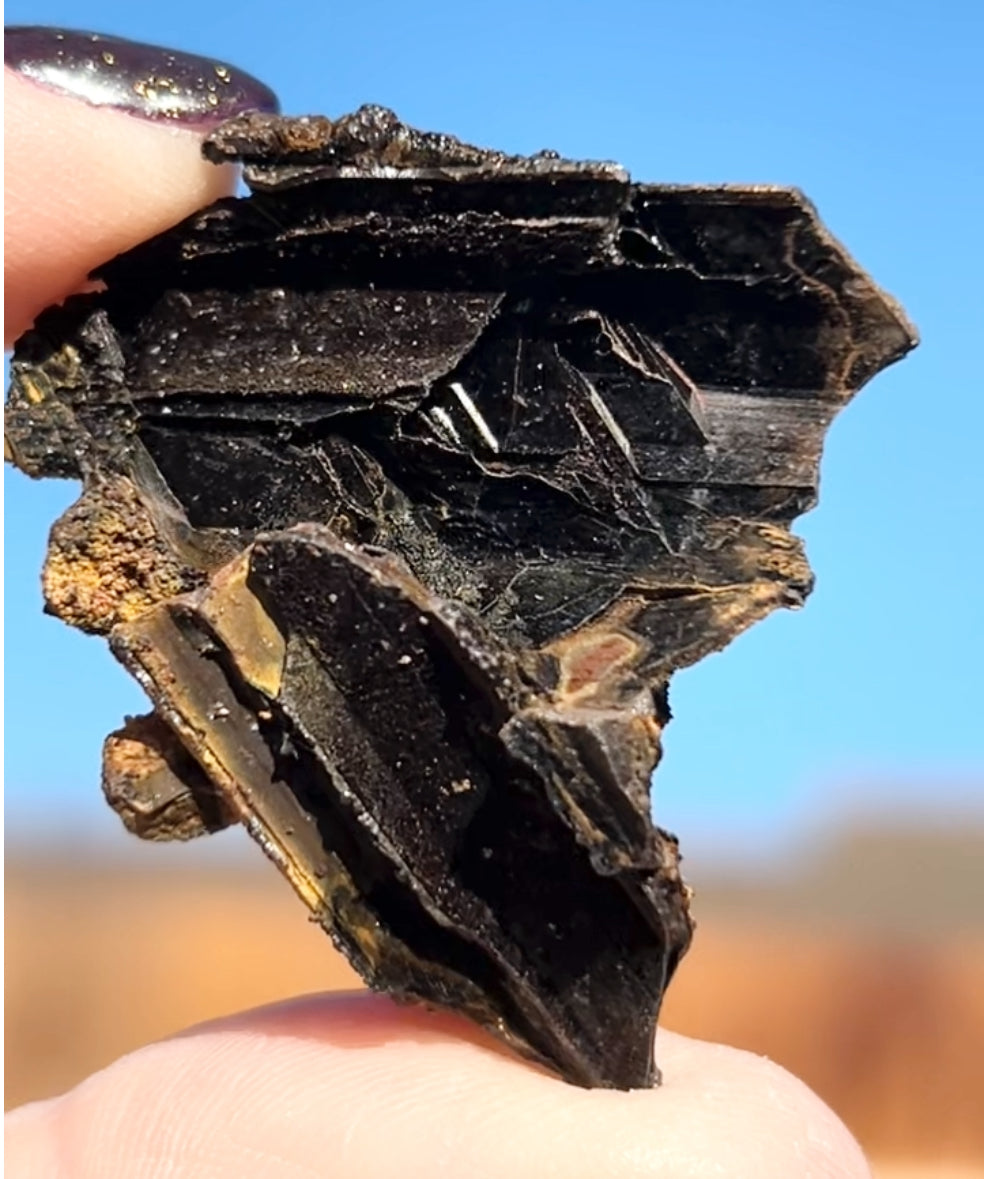 Goethite after Selenite Cast with Calcite & Chabazite from Potisi Mine, Santa Eulalia, Chihuahua, Mexico 🇲🇽 #13