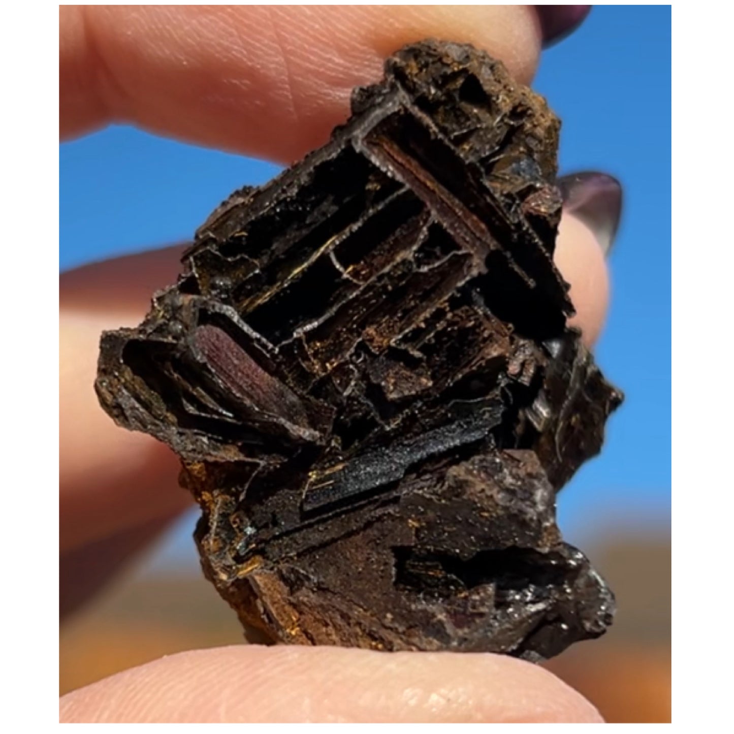 Goethite after Selenite Cast with Calcite & Chabazite from Potisi Mine, Santa Eulalia, Chihuahua, Mexico 🇲🇽 #8