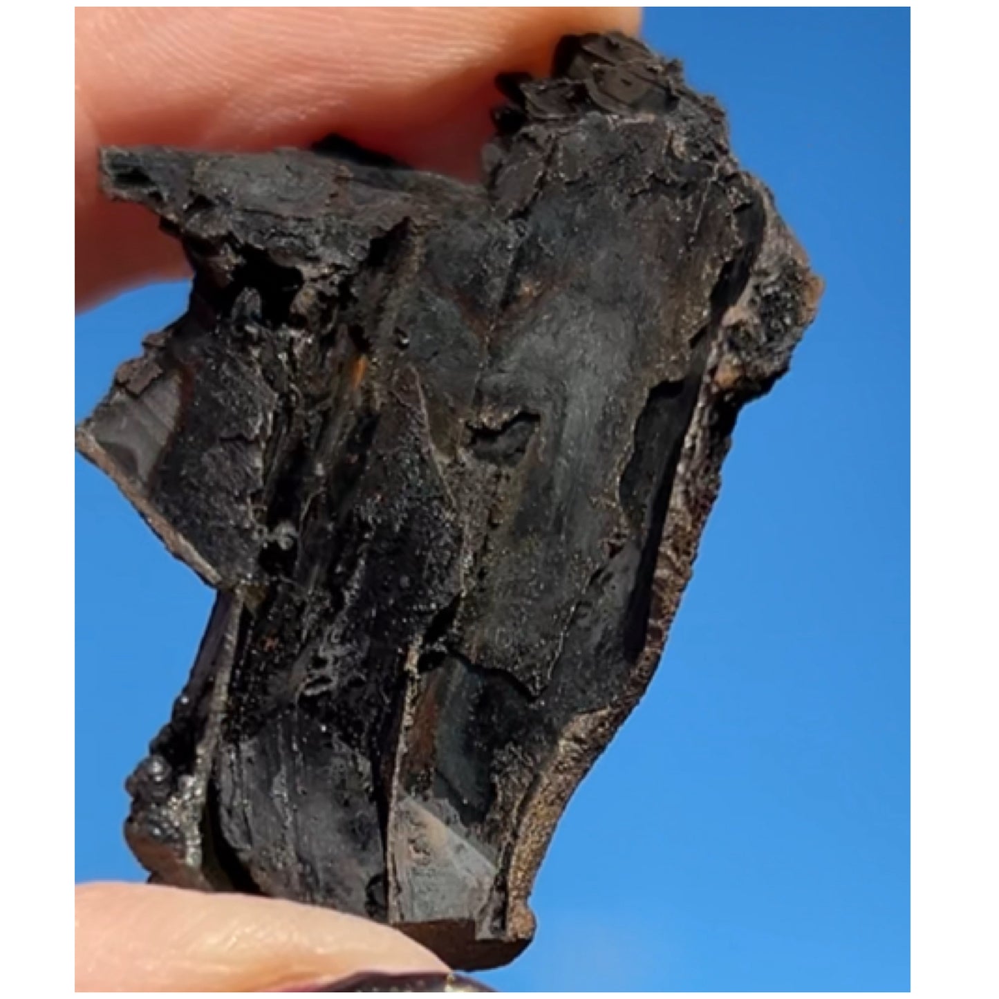 Goethite after Selenite Iridescent Cast with Calcite & Chabazite from Potisi Mine, Santa Eulalia, Chihuahua, Mexico 🇲🇽 #11