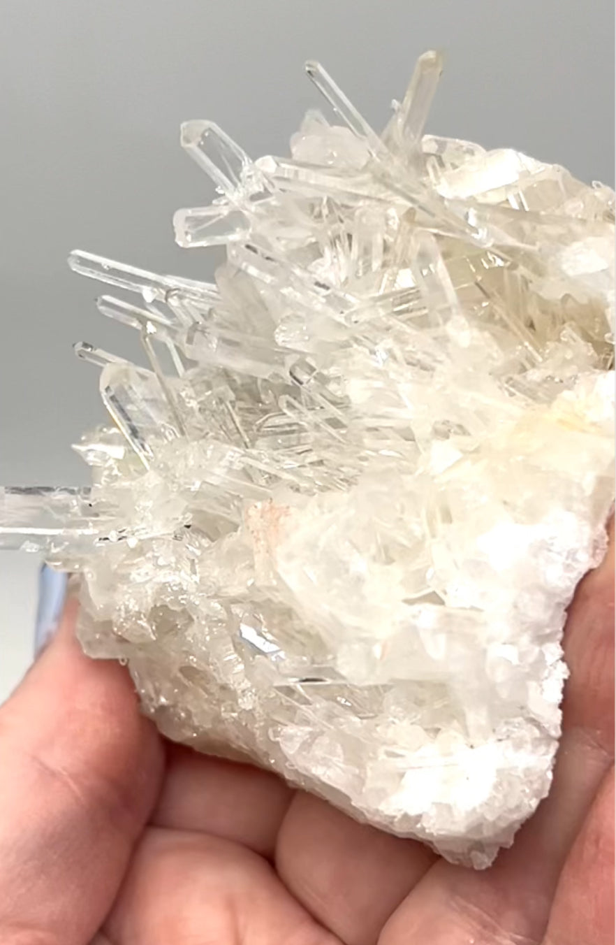 Clear Needle Quartz with Pink Inclusions Large Cluster from Columbia 🇨🇴 #4