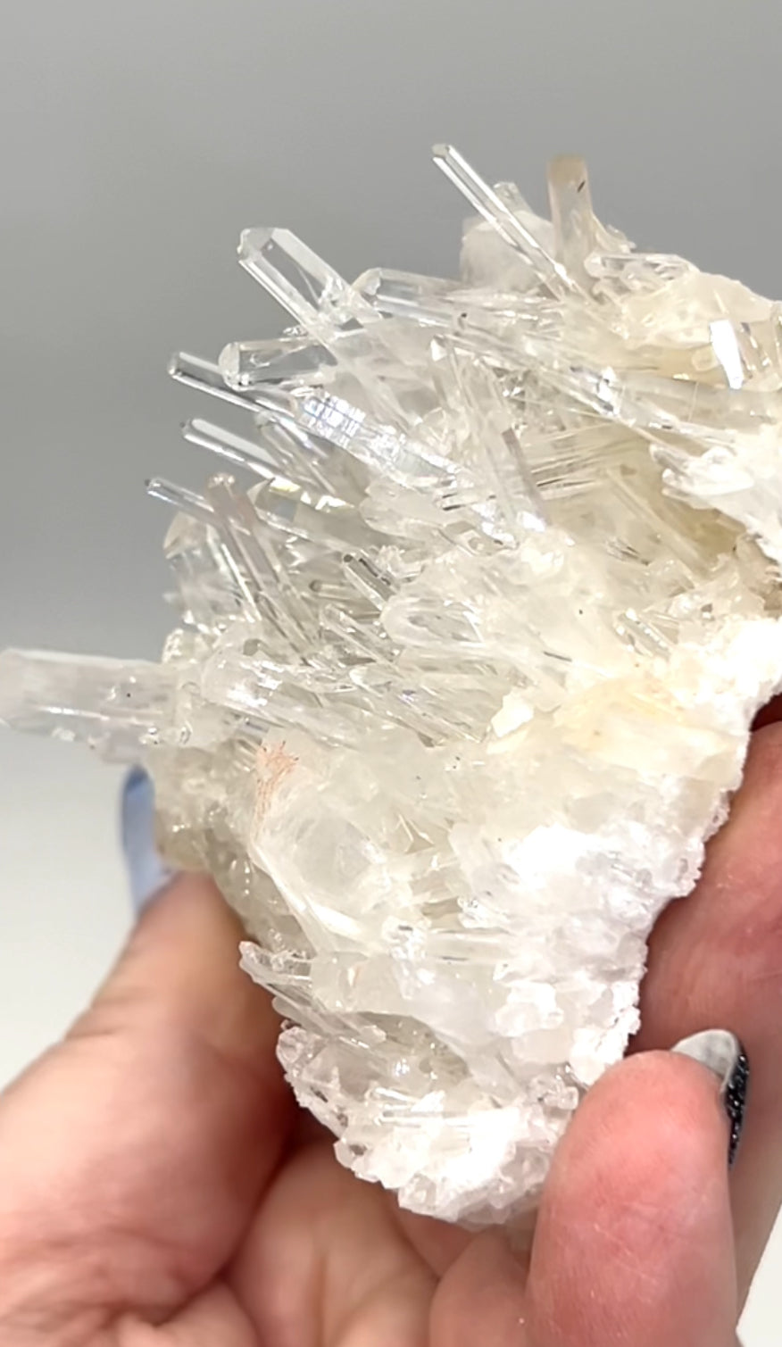Clear Needle Quartz with Pink Inclusions Large Cluster from Columbia 🇨🇴 #4