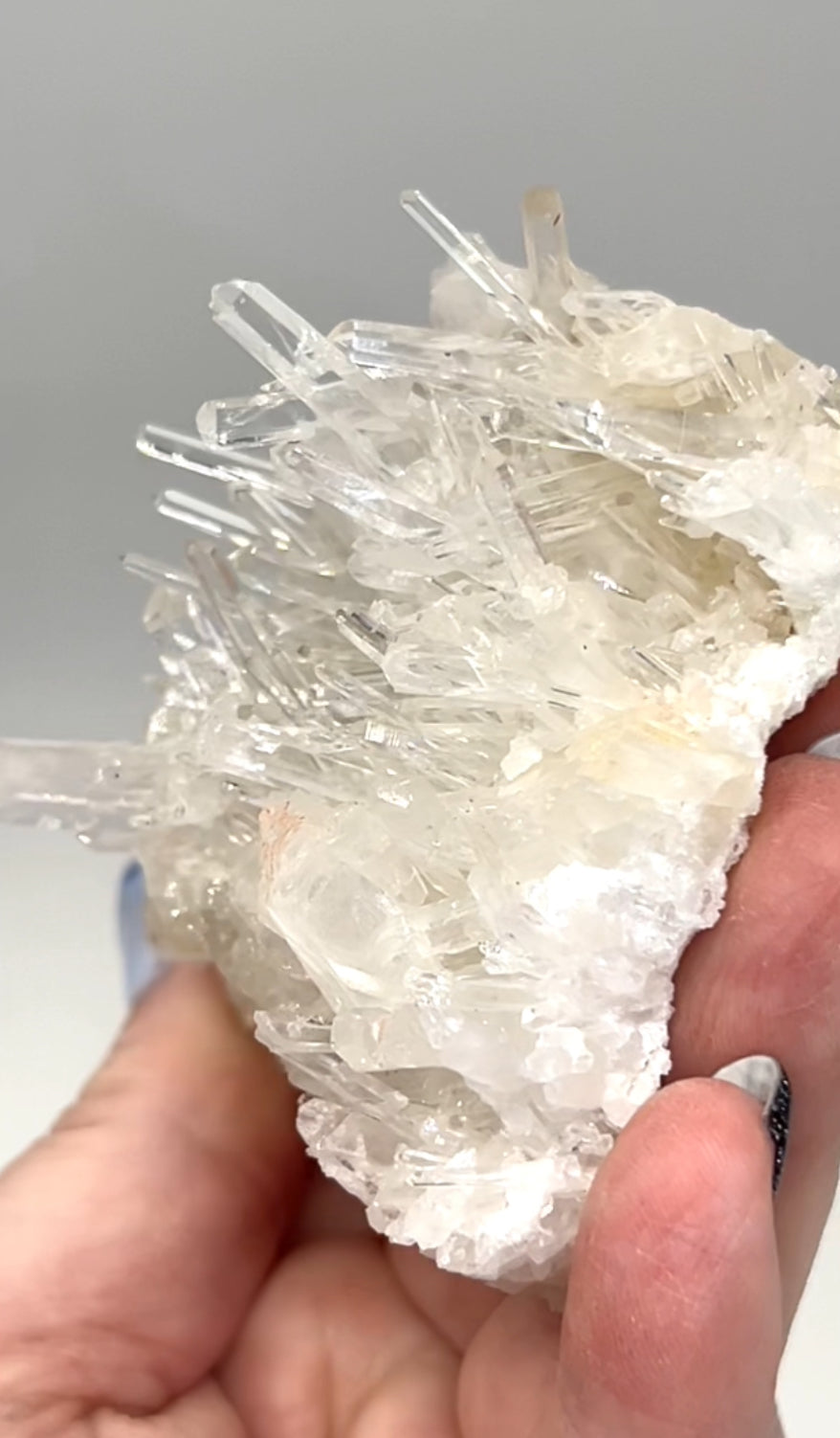 Clear Needle Quartz with Pink Inclusions Large Cluster from Columbia 🇨🇴 #4