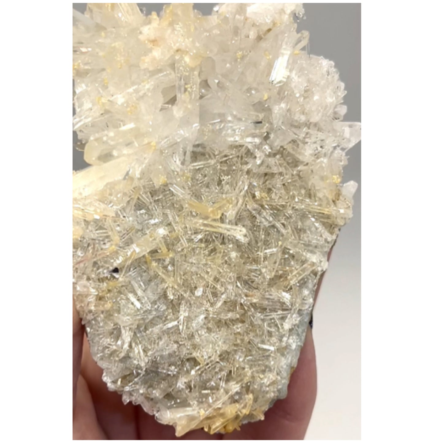 Mango Needle Quartz with Pink Inclusions Large Cluster from Columbia 🇨🇴 #2