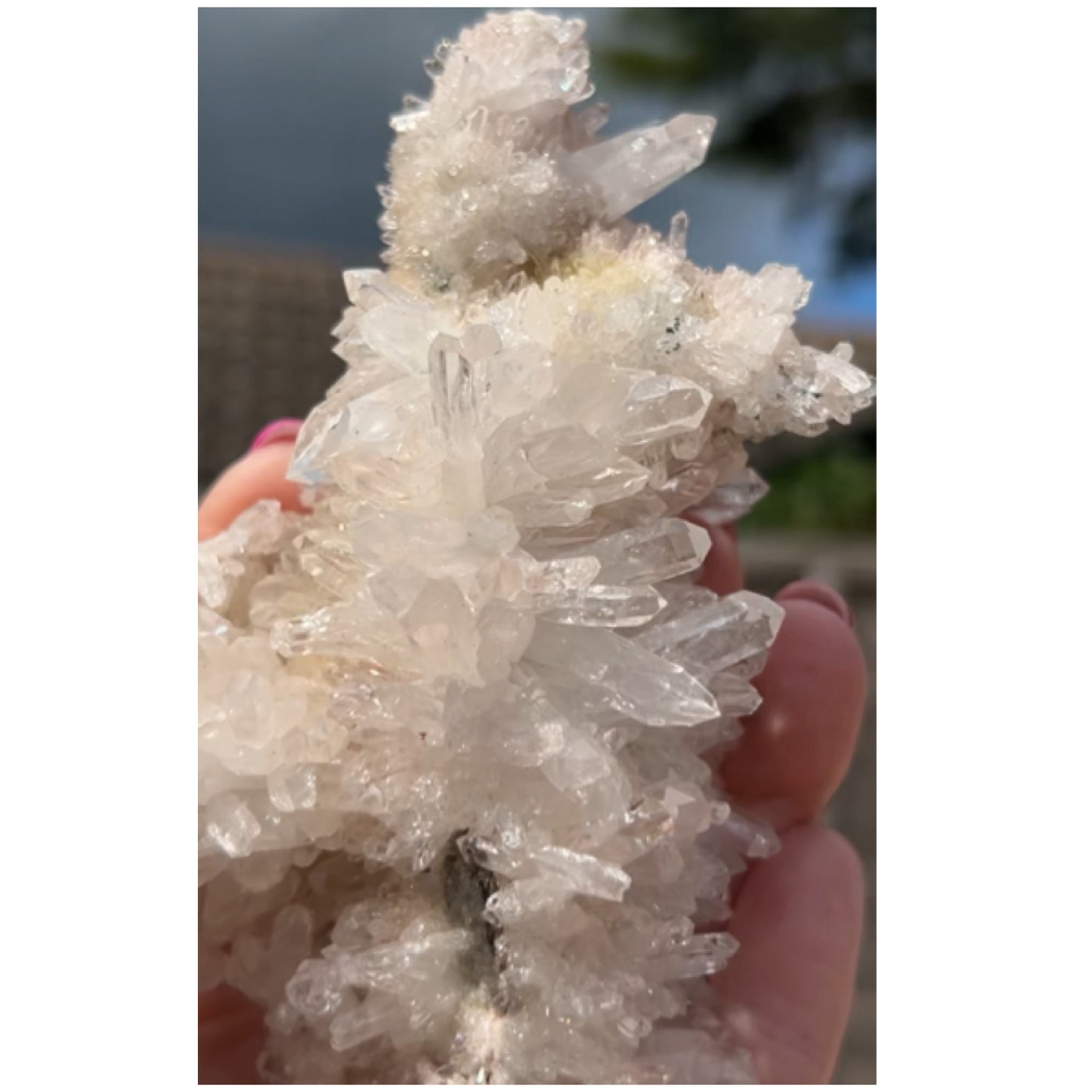 Mango Quartz with Pink & Black Hematite Inclusions XL Cluster from Columbia 🇨🇴 #1