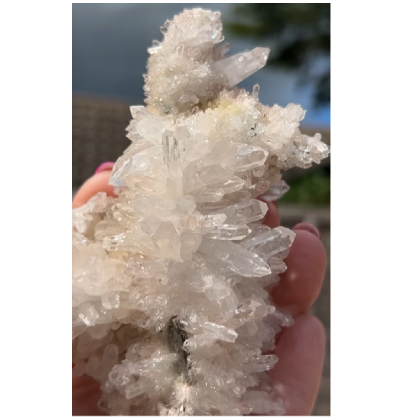 Mango Quartz with Pink & Black Hematite Inclusions XL Cluster from Columbia 🇨🇴 #1