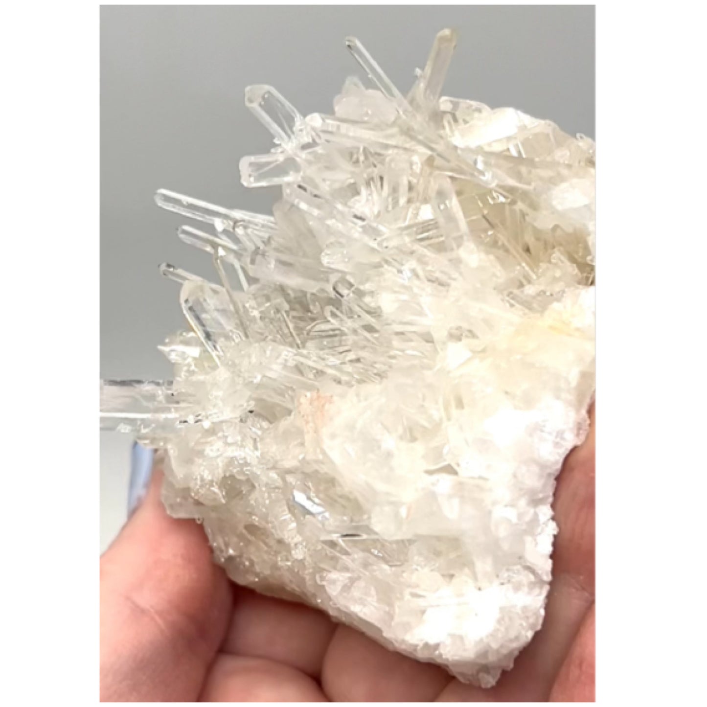 Mango Needle Quartz with Pink Inclusions Large Cluster from Columbia 🇨🇴 #3