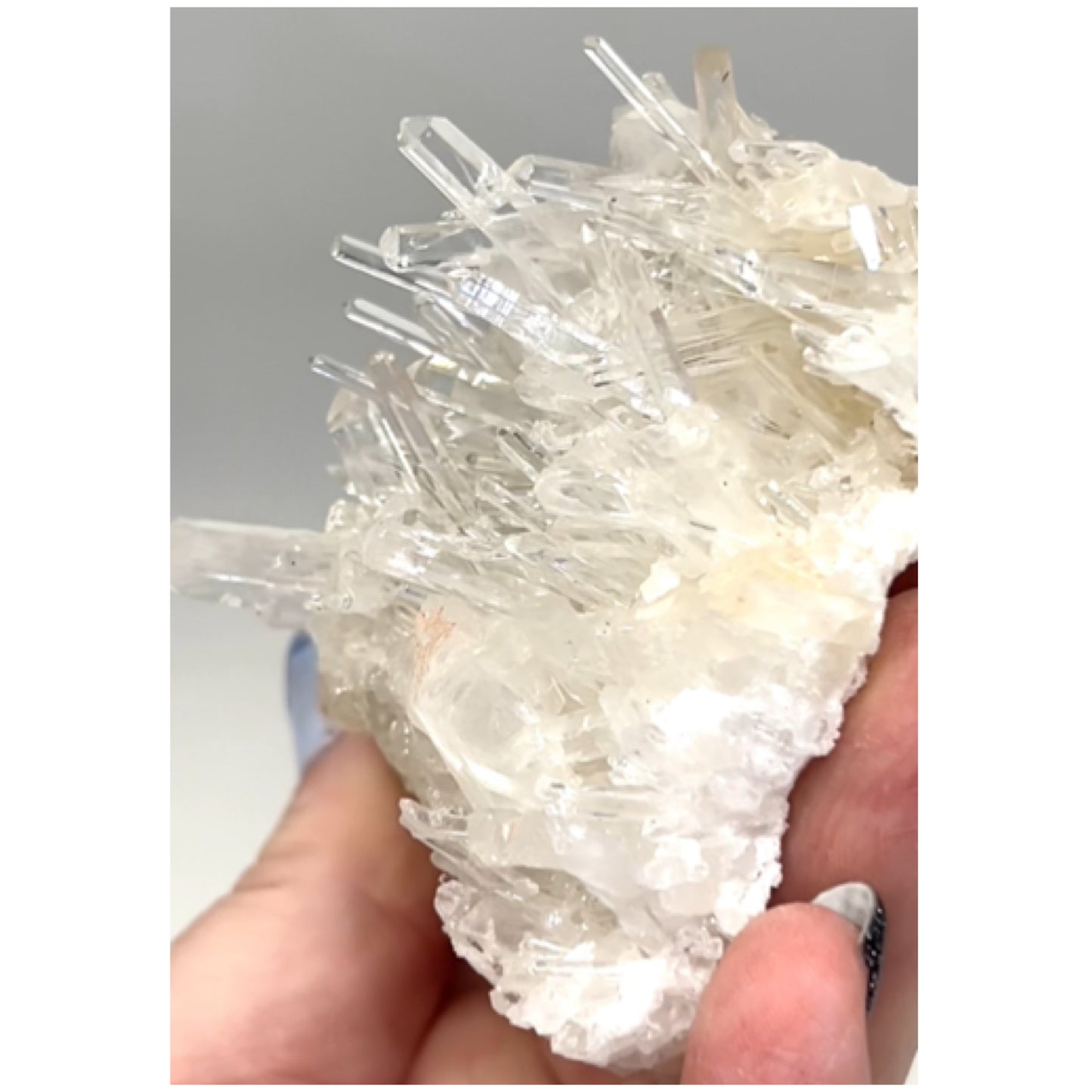Clear Needle Quartz with Pink Inclusions Large Cluster from Columbia 🇨🇴 #4