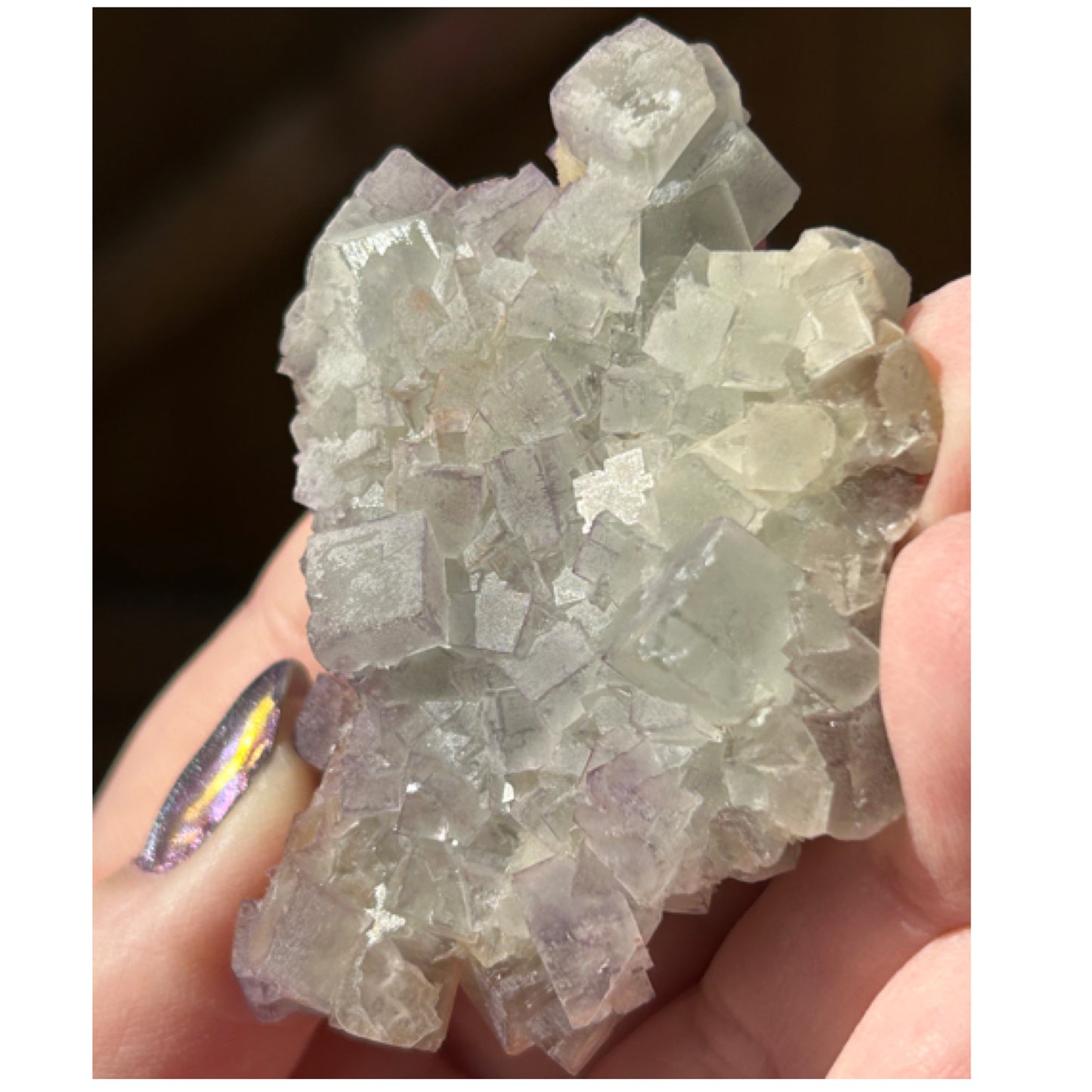 QR Code White & Purple Fluorite from Yong Chun Mine, Fujian Province, China 🇨🇳