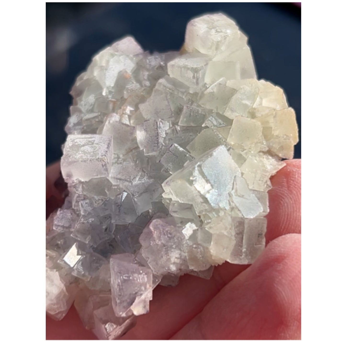 QR Code White & Purple Fluorite from Yong Chun Mine, Fujian Province, China 🇨🇳