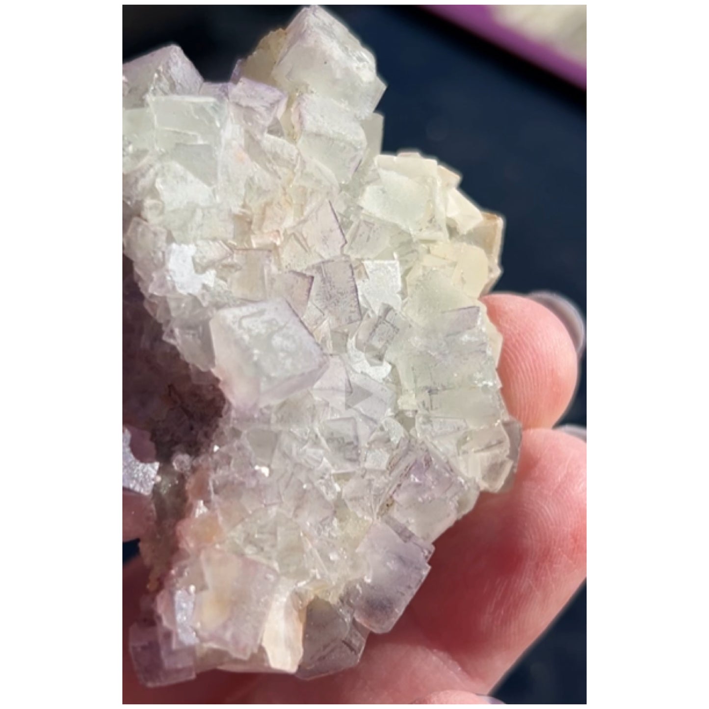 QR Code White & Purple Fluorite from Yong Chun Mine, Fujian Province, China 🇨🇳
