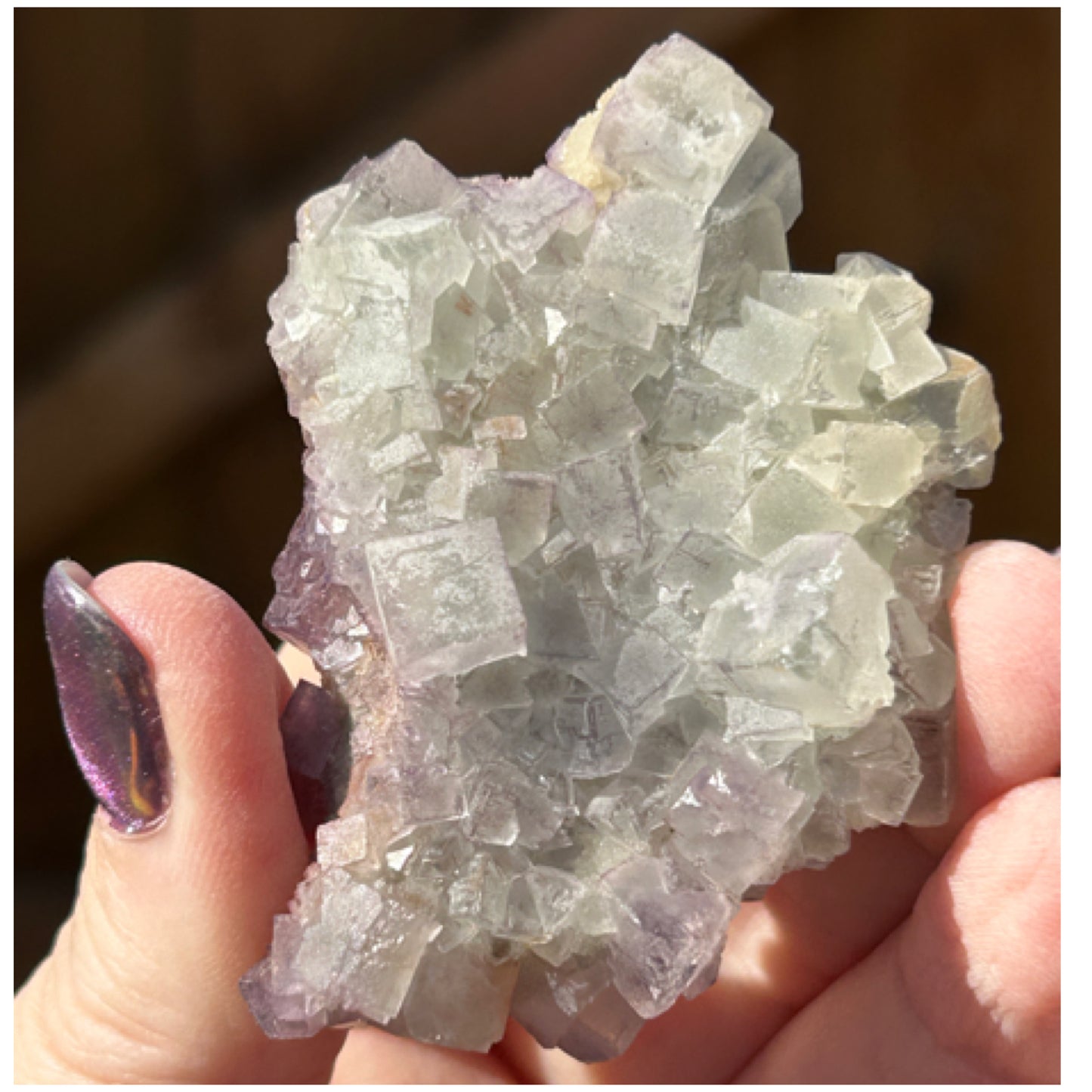 QR Code White & Purple Fluorite from Yong Chun Mine, Fujian Province, China 🇨🇳