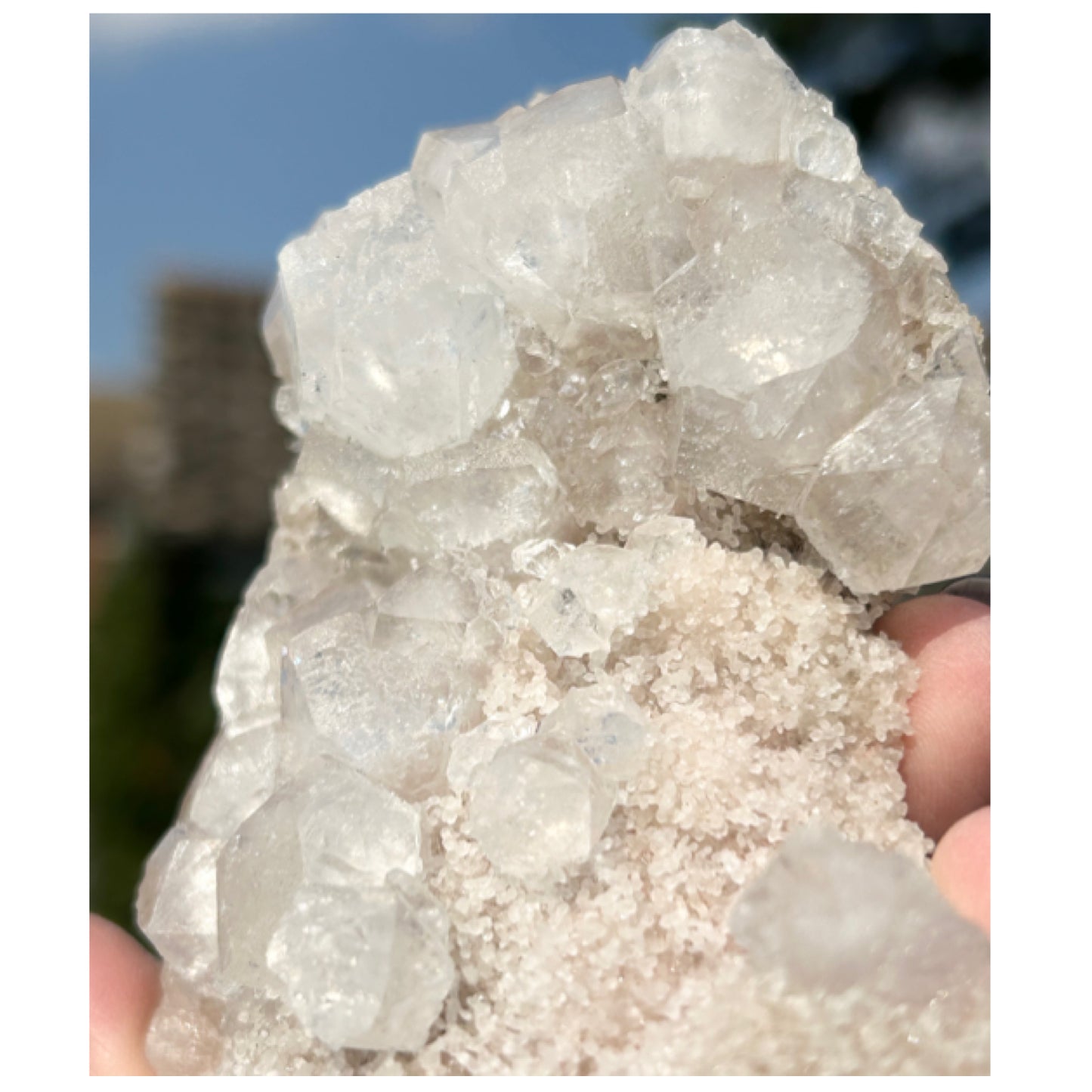 Pink Apophyllite, Chalcedony, Green Apophyllite & Calcite from India 🇮🇳 XL