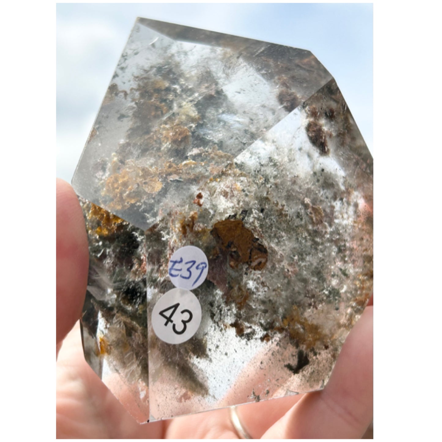 Garden Chlorite Quartz Part Polished, Part Raw Large Paperweight Freeform from Brazil 🇧🇷