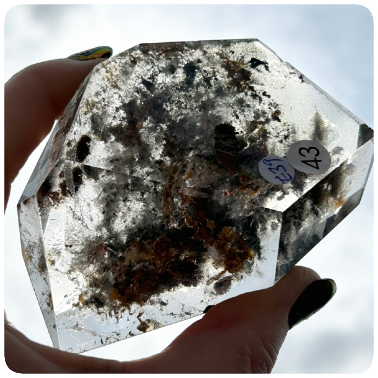 Garden Chlorite Quartz Part Polished, Part Raw Large Paperweight Freeform from Brazil 🇧🇷