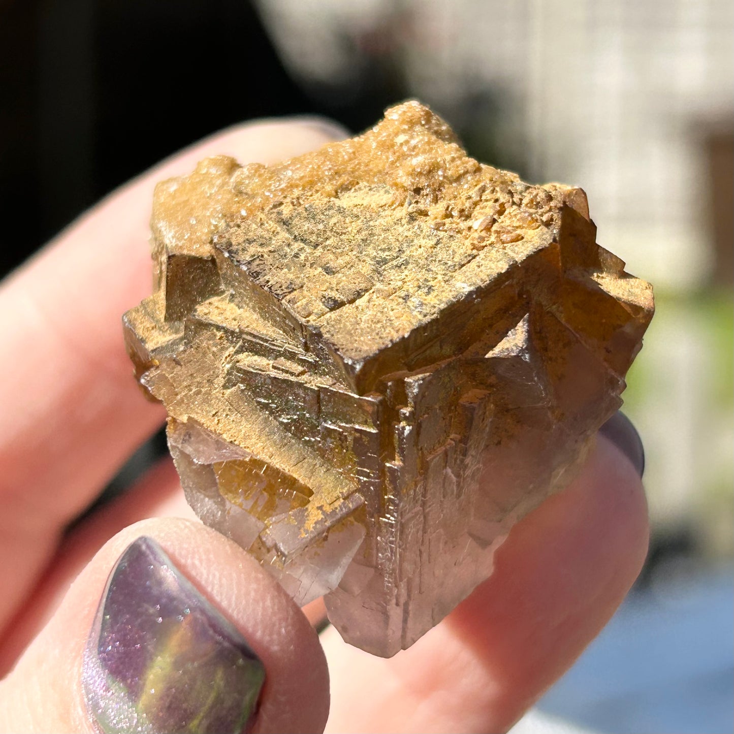 Iridescent White Fluorite with Calcite from Ghaw Mine, Lorali, Buluchistan, Pakistan 🇵🇰 #1