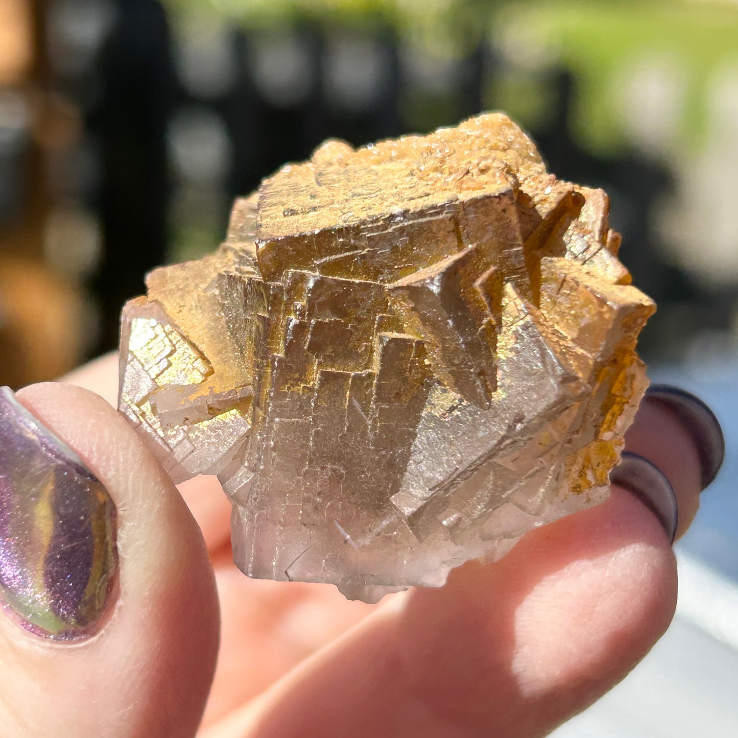 Iridescent White Fluorite with Calcite from Ghaw Mine, Lorali, Buluchistan, Pakistan 🇵🇰 #1