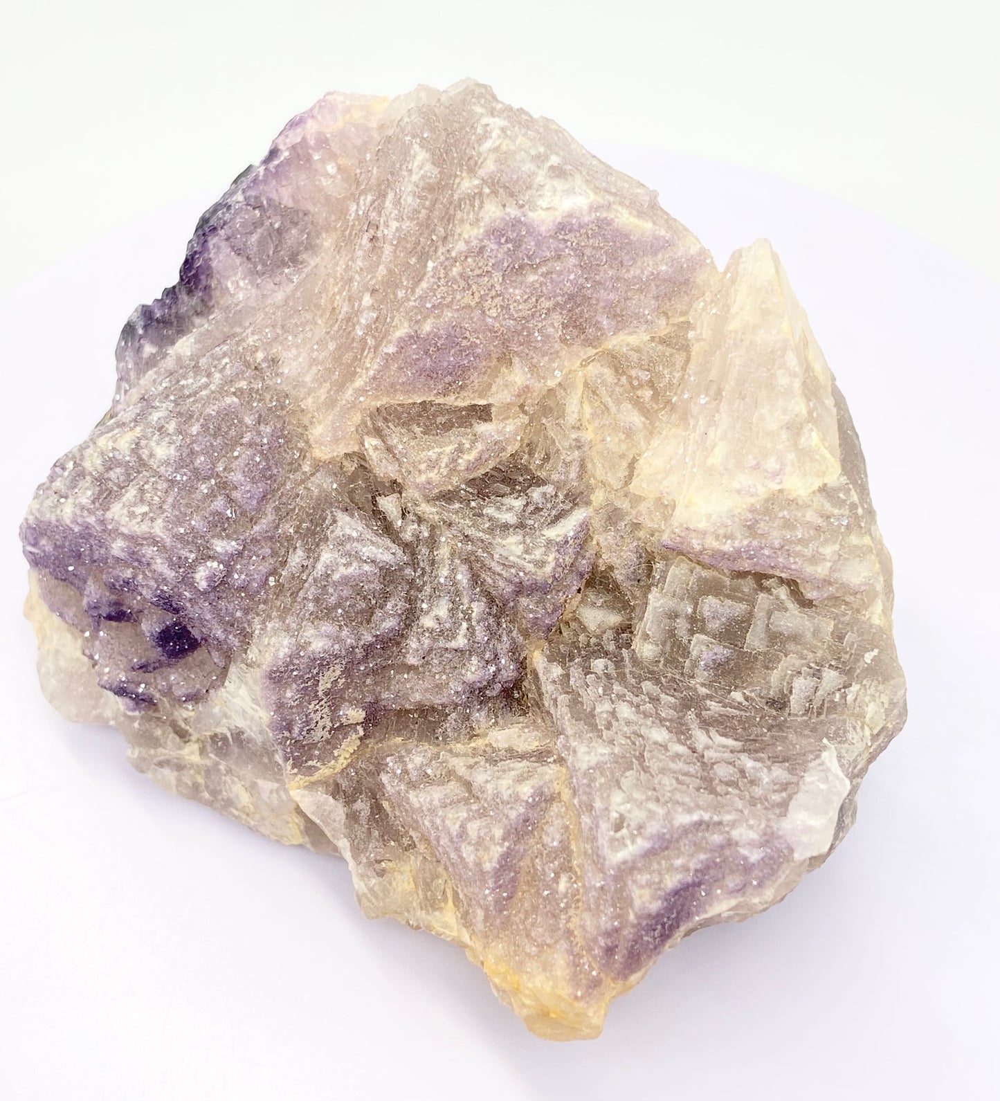 Yttrium Fluorite With White & Micro Purple Sugar From Qinglong Mine, Qianxinan, Guizhou, China 🇨🇳 - Pick Your Specimen