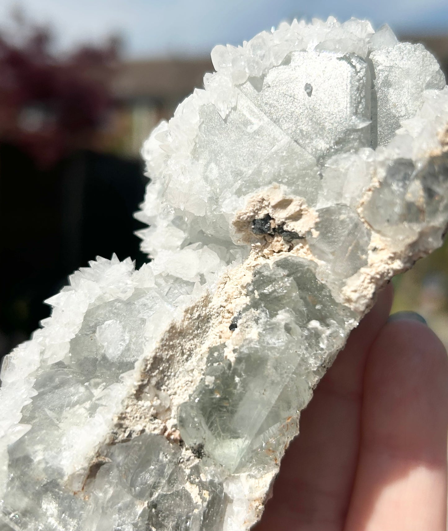 Rare Anhydrite Nica Old Stock Green-Blue Fluorite & Calcite Mined 1980s From Nica Mine, Chihuahua, Mexico 🇲🇽 40 Year Old Stock #1