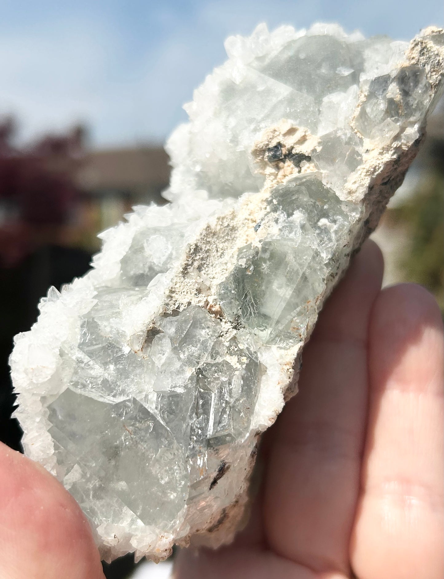 Rare Anhydrite Nica Old Stock Green-Blue Fluorite & Calcite Mined 1980s From Nica Mine, Chihuahua, Mexico 🇲🇽 40 Year Old Stock #1