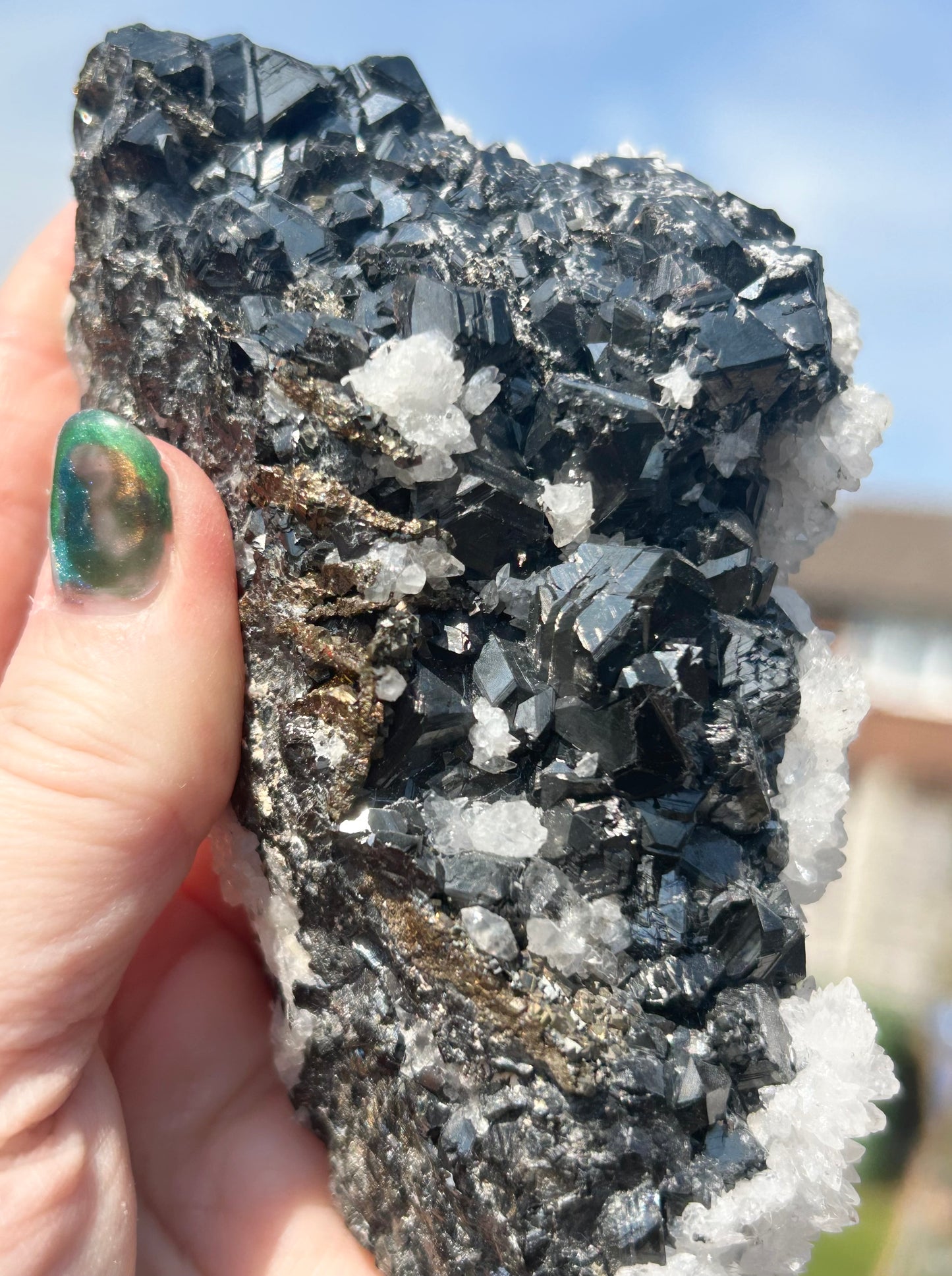 Rare Anhydrite Nica Old Stock w/ Sphalerite, Galena, Chalcopyrite & Calcite Mined 1980s From Nica Mine, Chihuahua, Mexico 🇲🇽 40 Year Old Stock #2