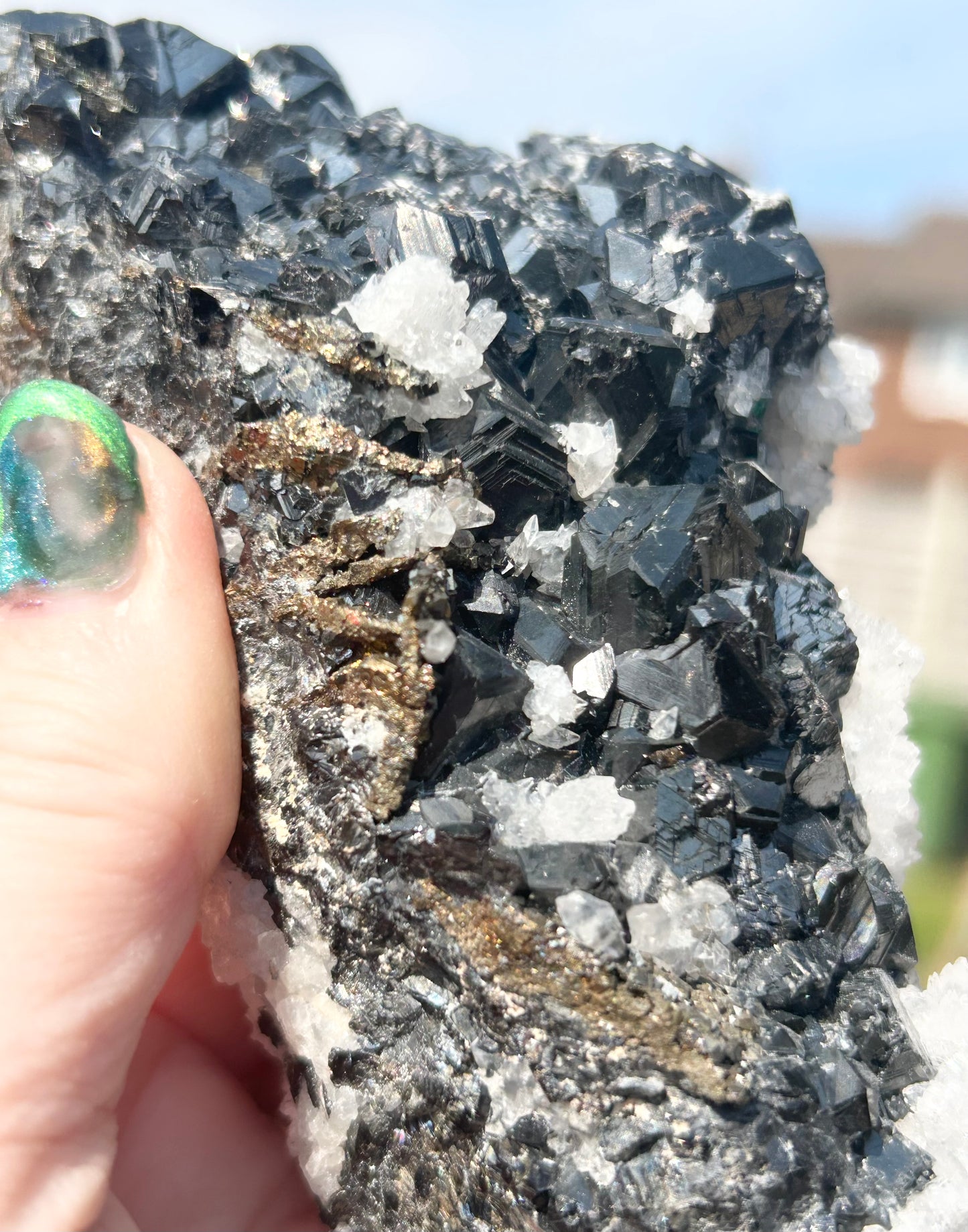 Rare Anhydrite Nica Old Stock w/ Sphalerite, Galena, Chalcopyrite & Calcite Mined 1980s From Nica Mine, Chihuahua, Mexico 🇲🇽 40 Year Old Stock #2