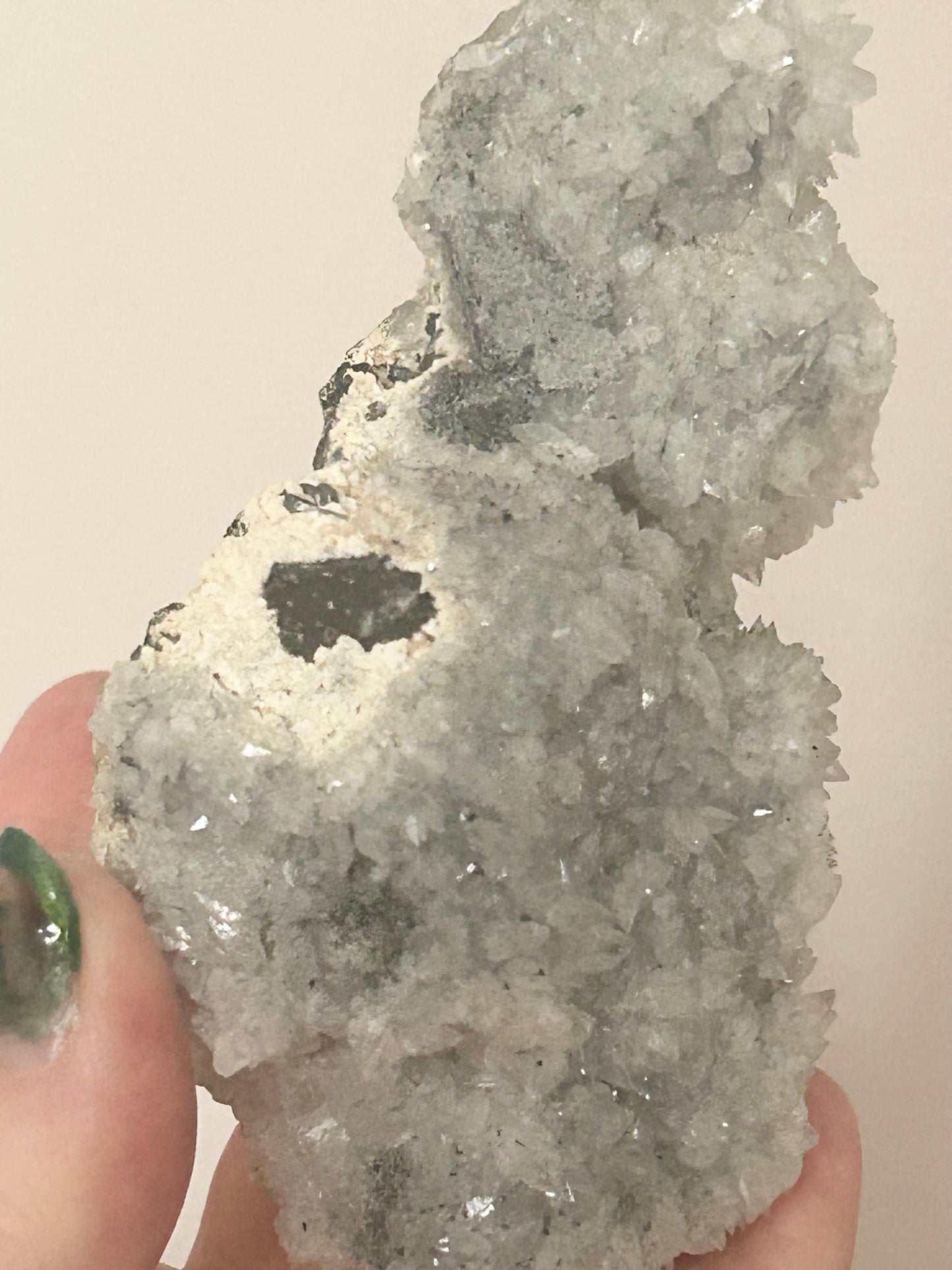 Rare Anhydrite Nica Old Stock Green-Blue Fluorite & Calcite Mined 1980s From Nica Mine, Chihuahua, Mexico 🇲🇽 40 Year Old Stock #1