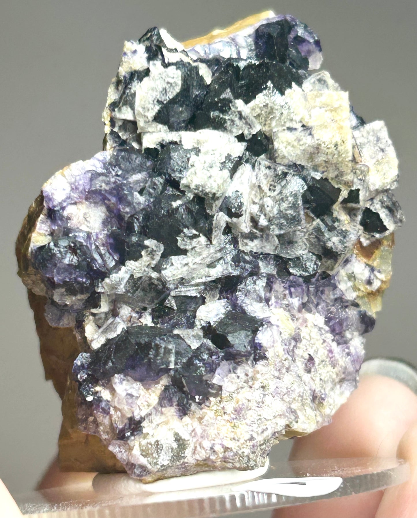 Blueberry Fluorite with Calcite from Smalldale Mine, Bradwell, Derbyshire, U.K. 🇬🇧 (Old Stock - Independently Mined) - Pick Your Specimen