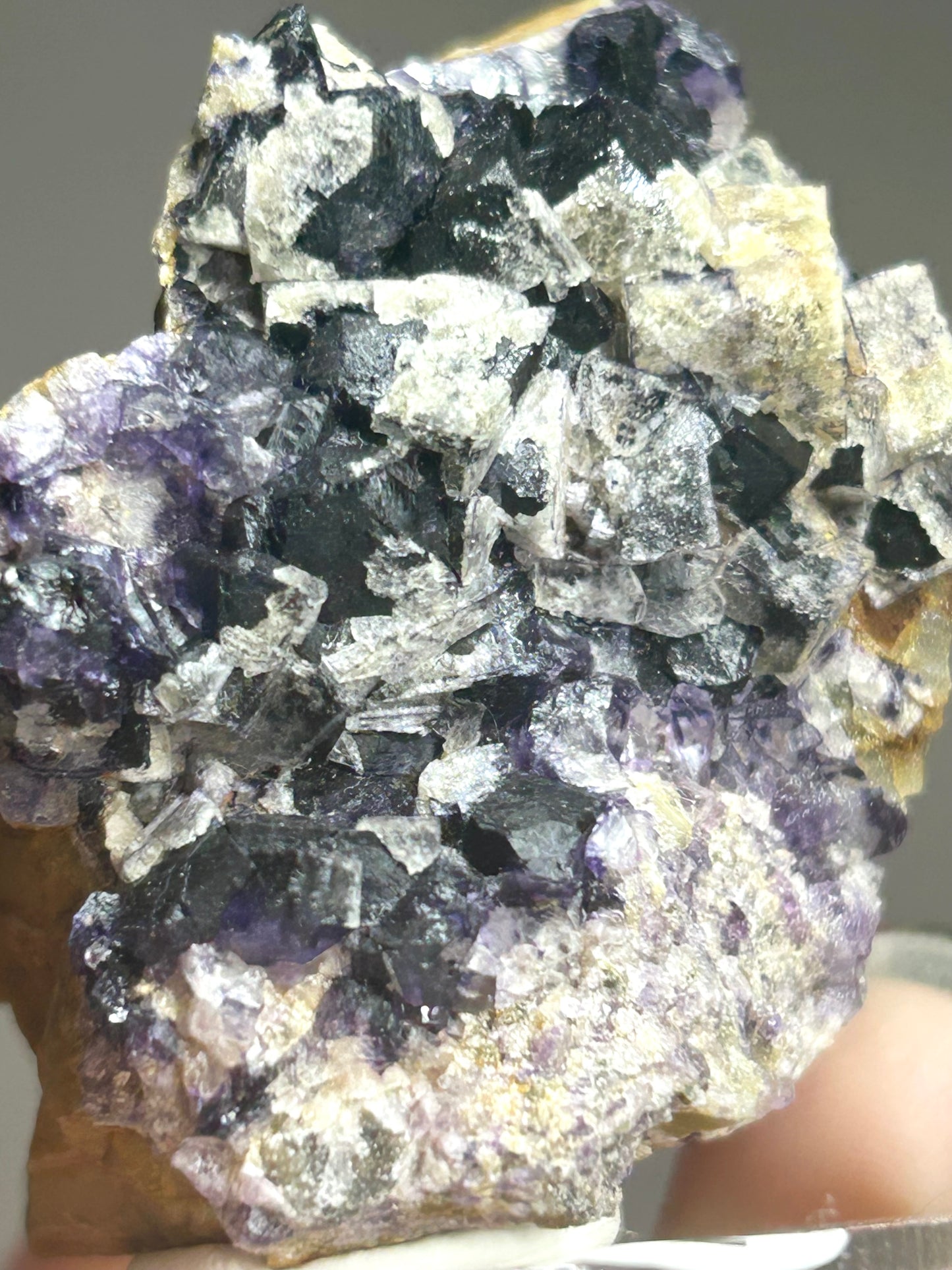 Blueberry Fluorite with Calcite from Smalldale Mine, Bradwell, Derbyshire, U.K. 🇬🇧 (Old Stock - Independently Mined) - Pick Your Specimen