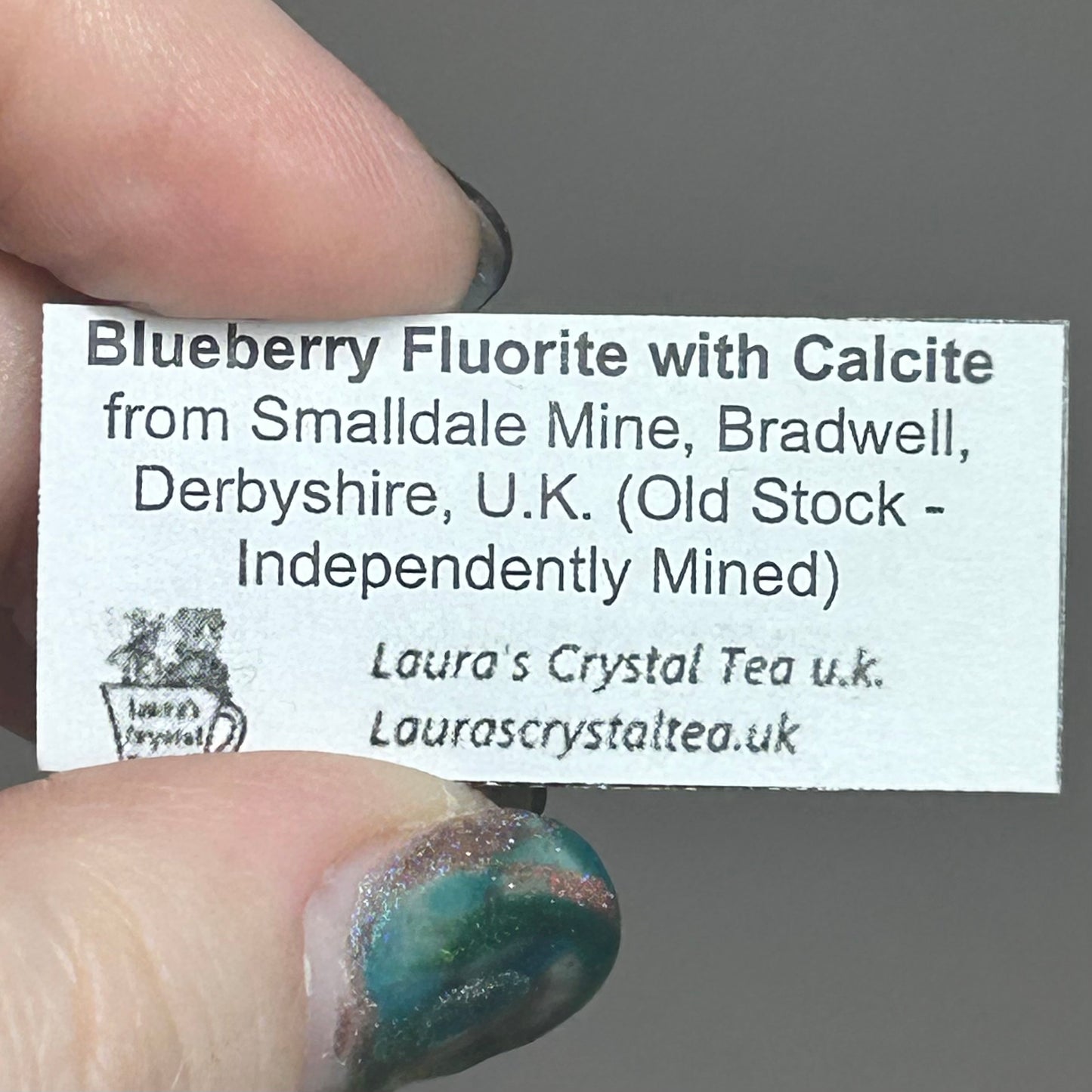 Blueberry Fluorite with Calcite from Smalldale Mine, Bradwell, Derbyshire, U.K. 🇬🇧 (Old Stock - Independently Mined) - Pick Your Specimen