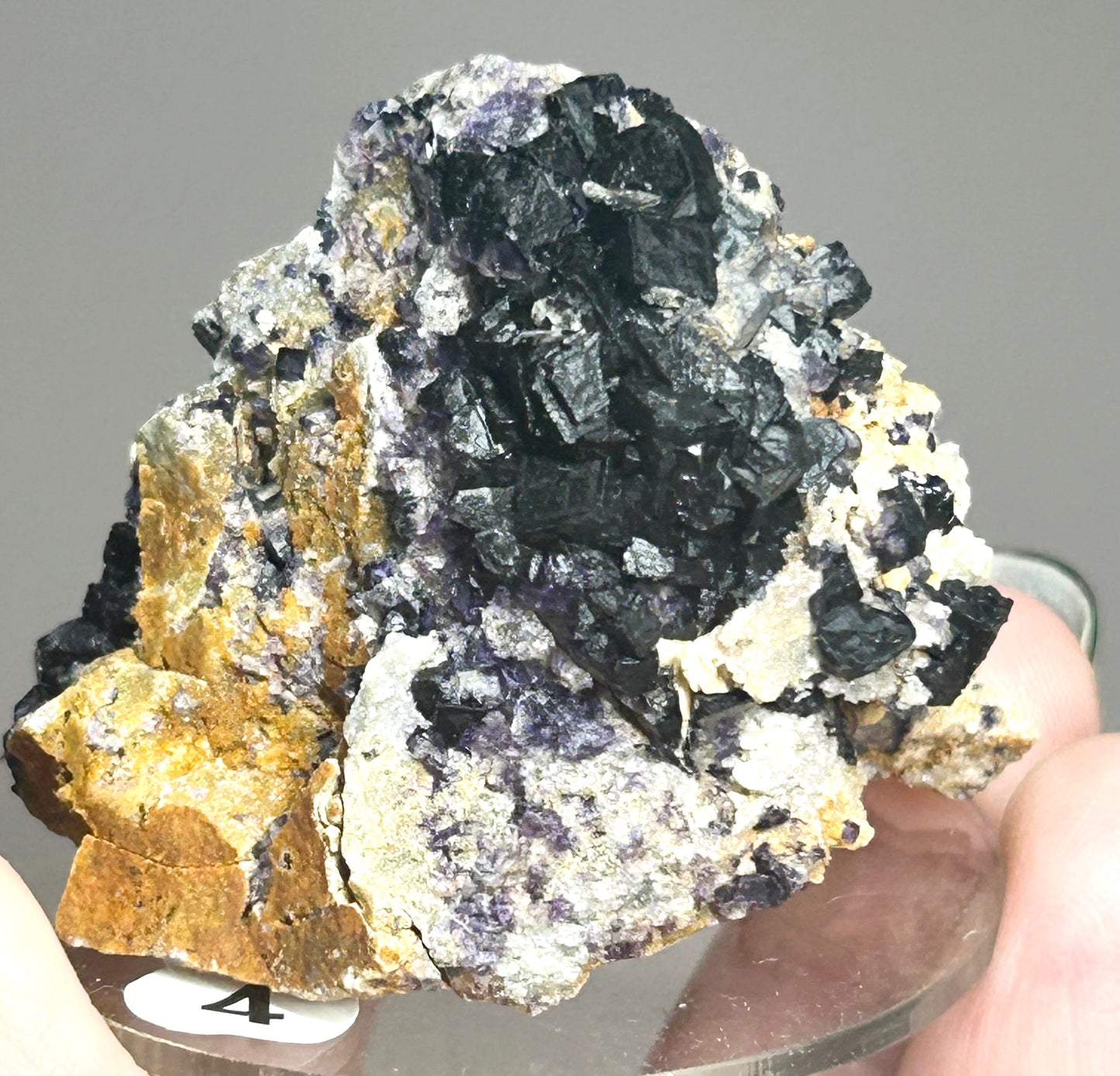 Blueberry Fluorite with Calcite from Smalldale Mine, Bradwell, Derbyshire, U.K. 🇬🇧 (Old Stock - Independently Mined) - Pick Your Specimen