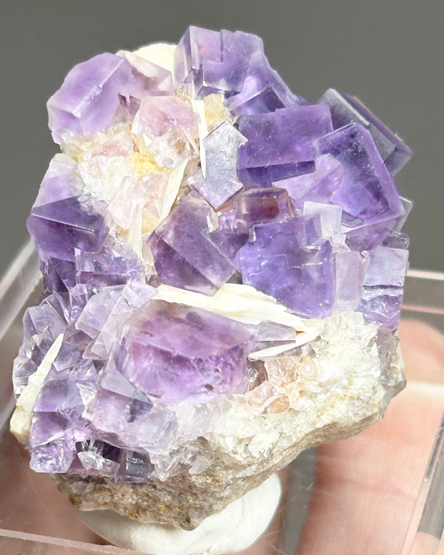 Berbes Fluorite w/ Quartz & Barite #1 from Berbes Mining Area, Ribadesella, Asturias, Spain 🇪🇸