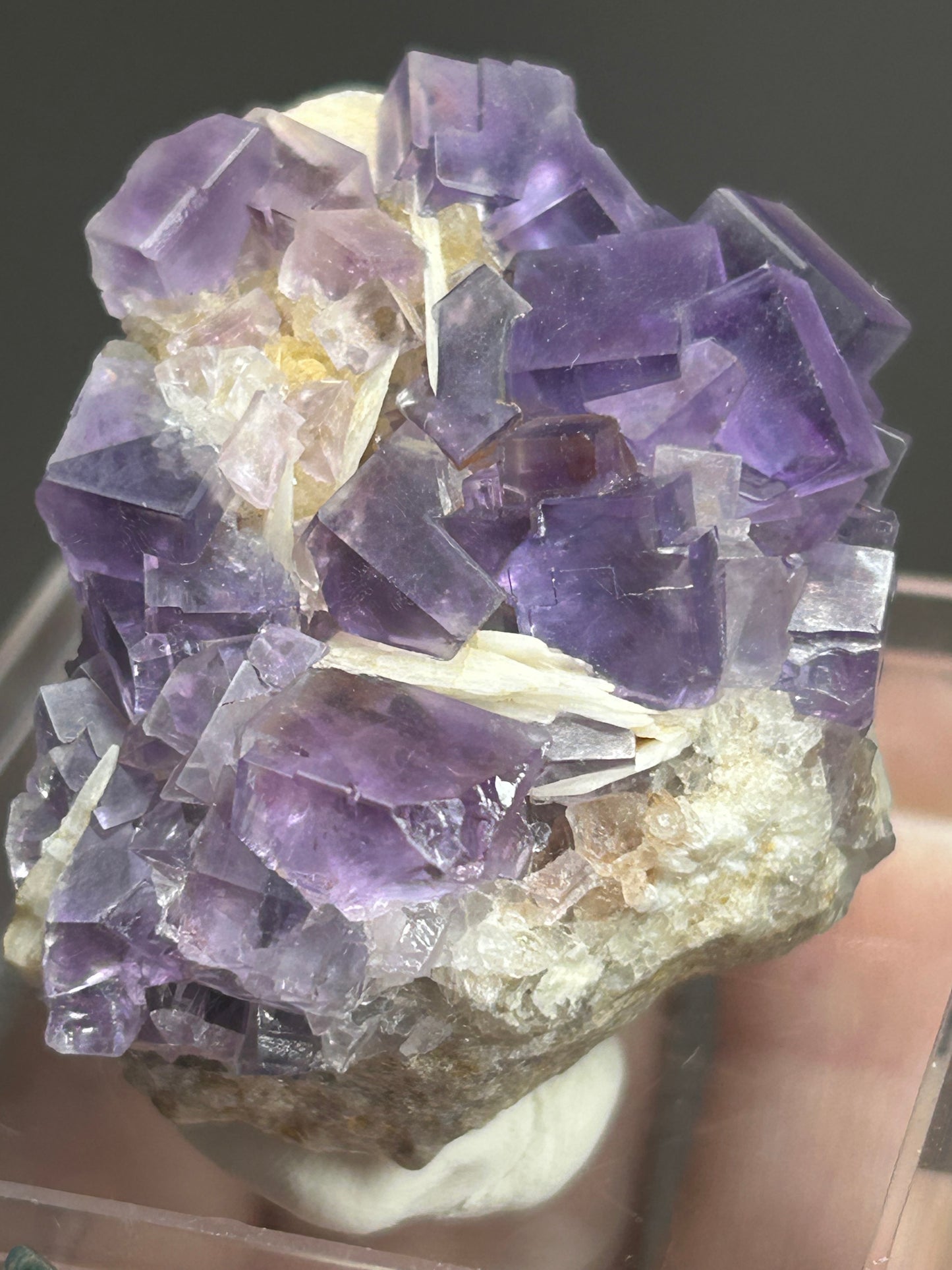 Berbes Fluorite w/ Quartz & Barite #1 from Berbes Mining Area, Ribadesella, Asturias, Spain 🇪🇸