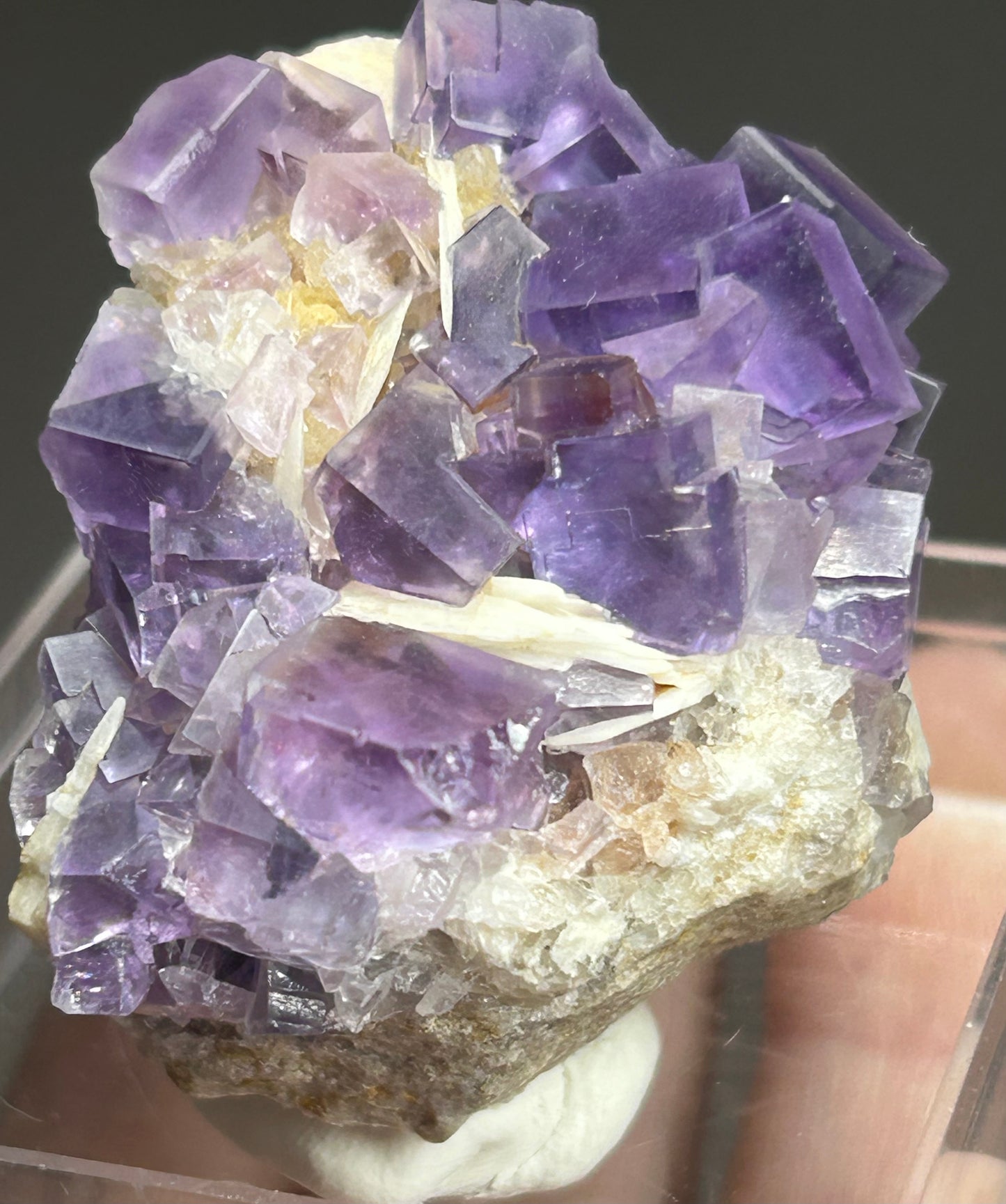 Berbes Fluorite w/ Quartz & Barite #1 from Berbes Mining Area, Ribadesella, Asturias, Spain 🇪🇸