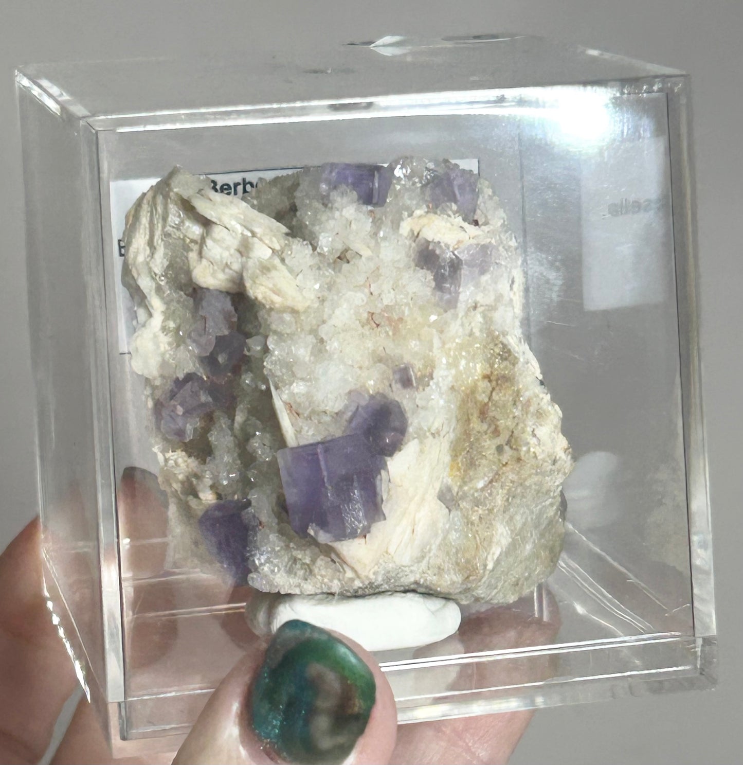 Berbes Fluorite w/ Quartz & Barite #6 from Berbes Mining Area, Ribadesella, Asturias, Spain 🇪🇸 (Copy)