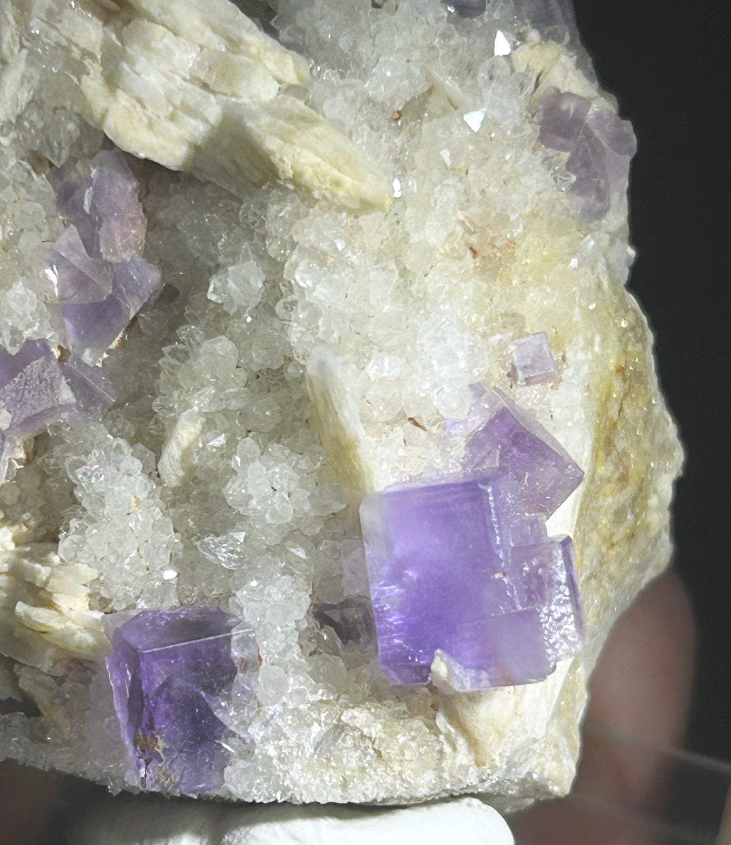 Berbes Fluorite w/ Quartz & Barite #6 from Berbes Mining Area, Ribadesella, Asturias, Spain 🇪🇸 (Copy)