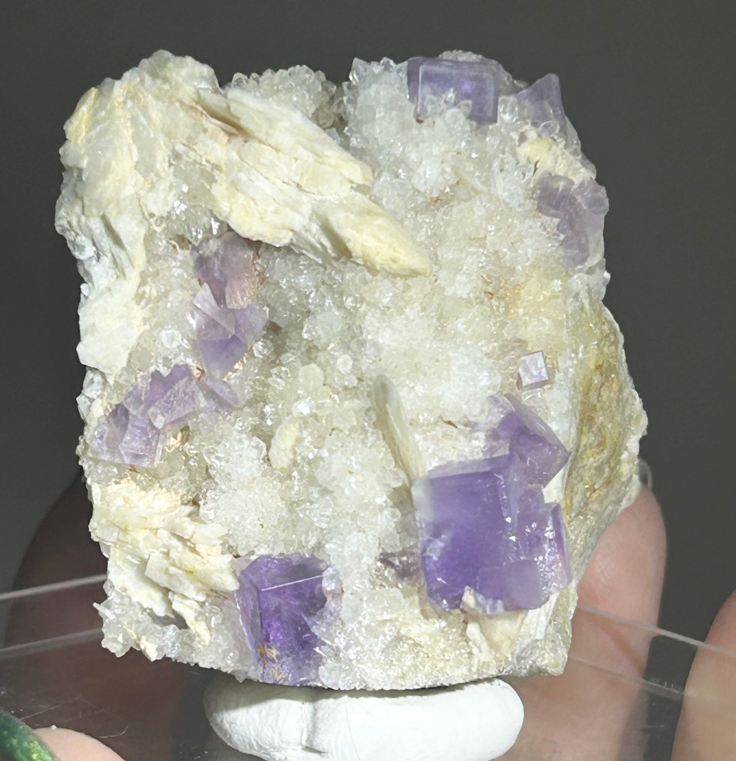 Berbes Fluorite w/ Quartz & Barite #6 from Berbes Mining Area, Ribadesella, Asturias, Spain 🇪🇸 (Copy)