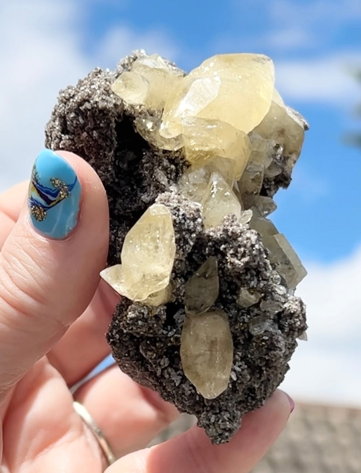 Collectors #11 XL Sweetwater Yellow Calcite On Marcasite Large From Sweetwater Mine, Reynolds County, Missouri, USA 🇺🇸