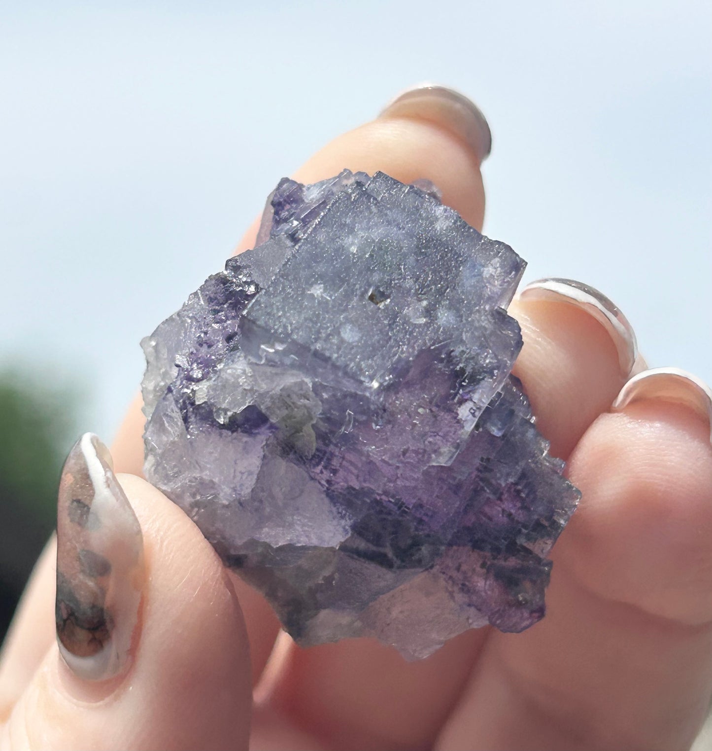 #2 Larkin Blue Fluorite with Chlorite Inclusions from Larkin's Quarry, Shannapheasteen, Costelloe, Connemara, Galway County, Connacht, Ireland 🇮🇪