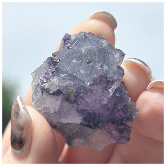 #2 Larkin Blue Fluorite with Chlorite Inclusions from Larkin's Quarry, Shannapheasteen, Costelloe, Connemara, Galway County, Connacht, Ireland ๐ฎ๐ช